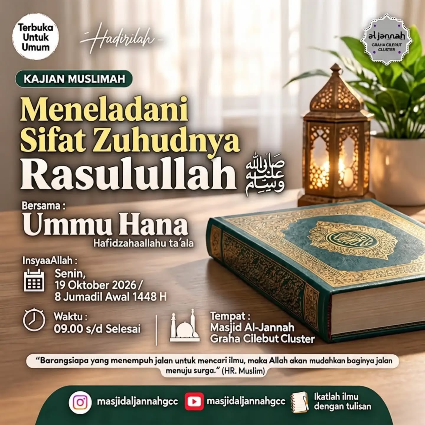 Poster asli dari @masjidaljannahgcc