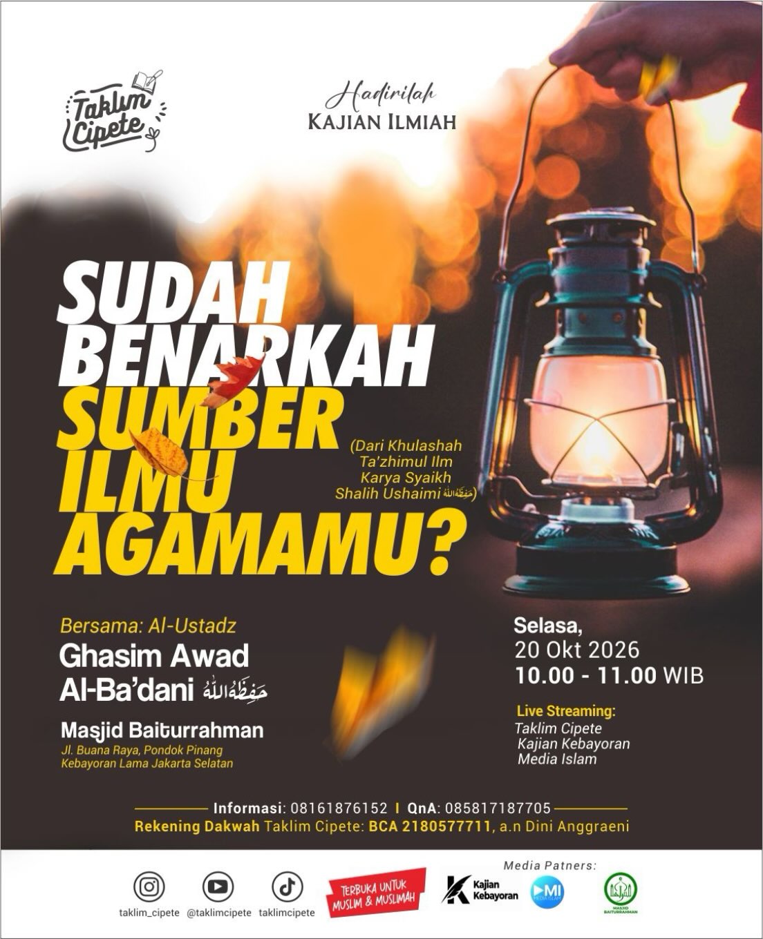 Poster asli dari @mosquebaiturrahman