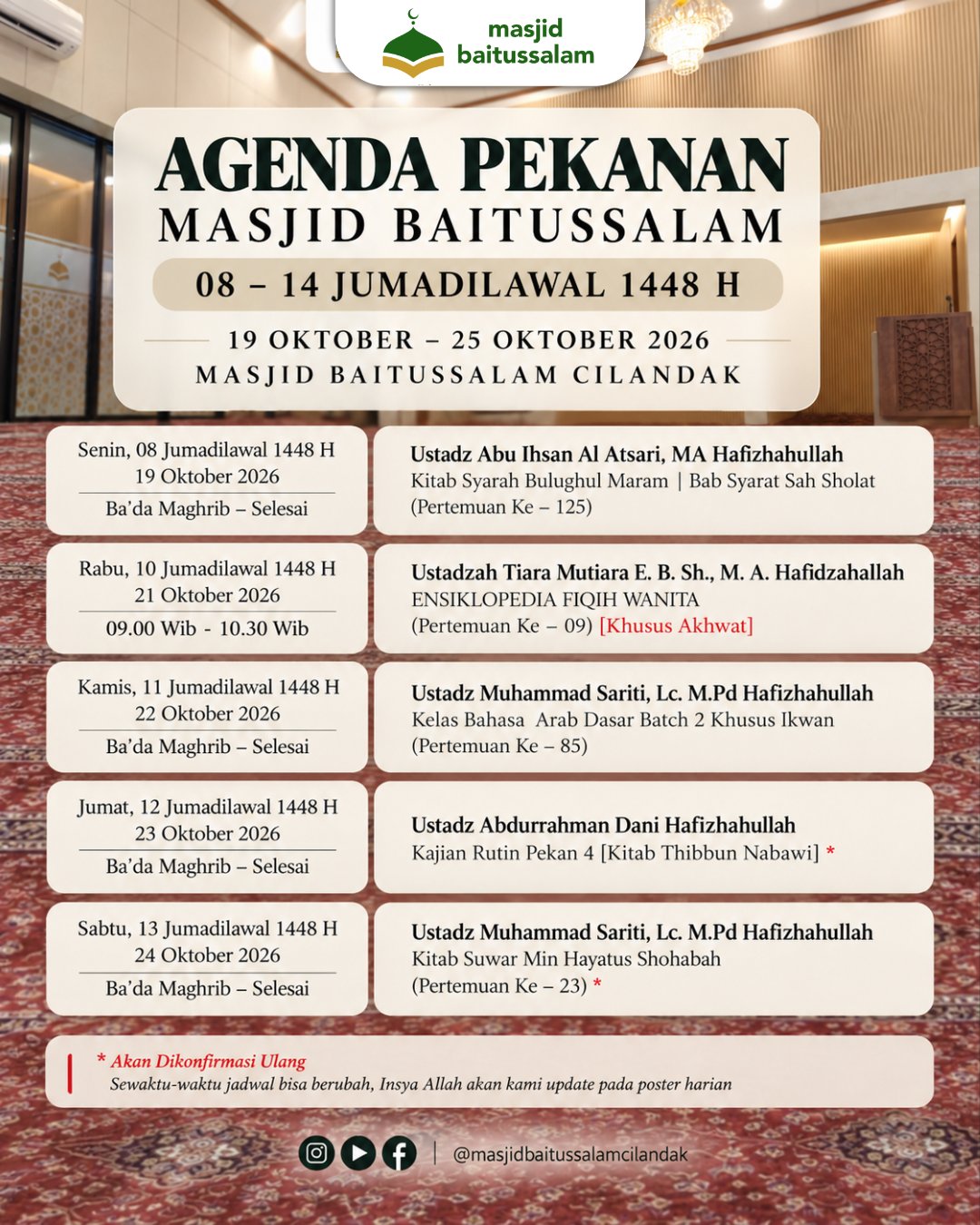 Poster asli dari @masjidbaitussalamcilandak