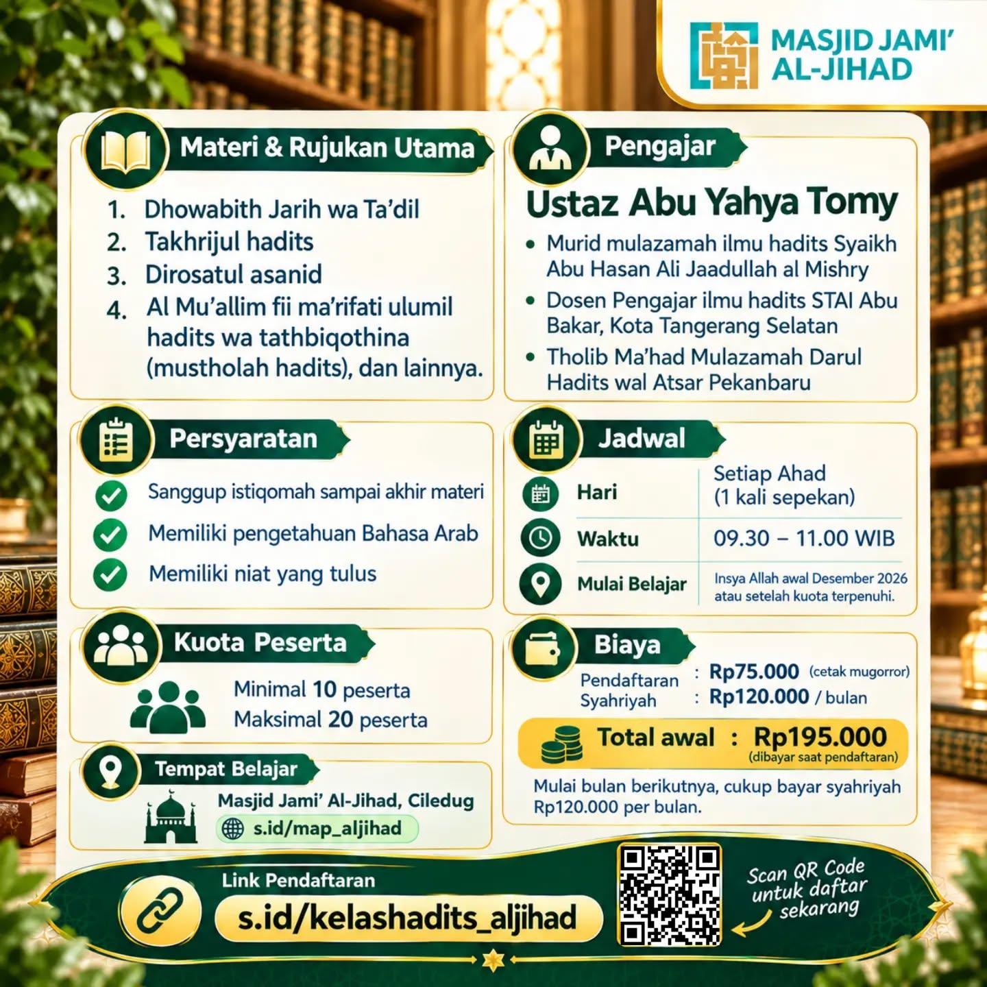 Poster asli dari @masjid.jamialjihad