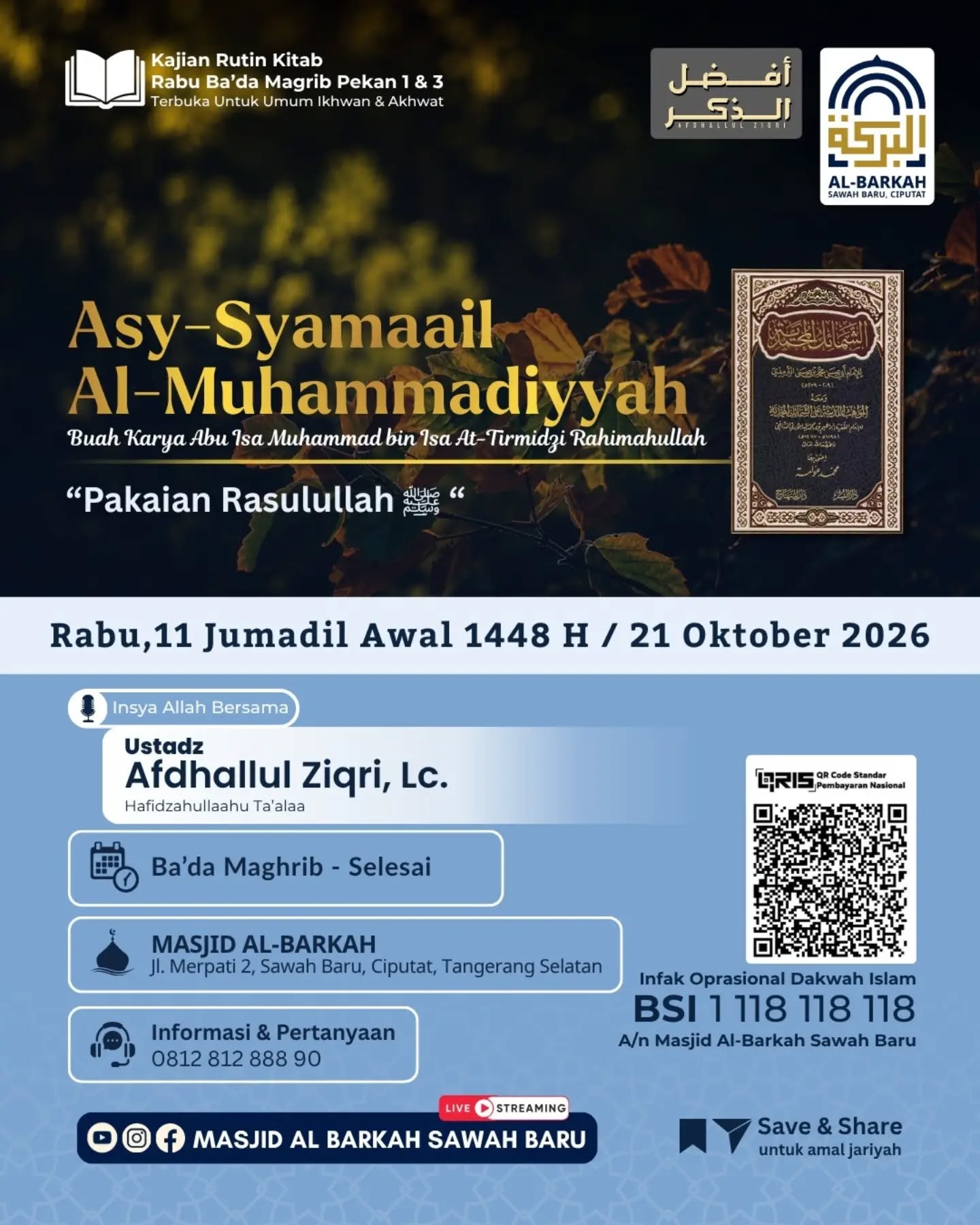 Poster asli dari @masjidalbarkah_sawahbaru