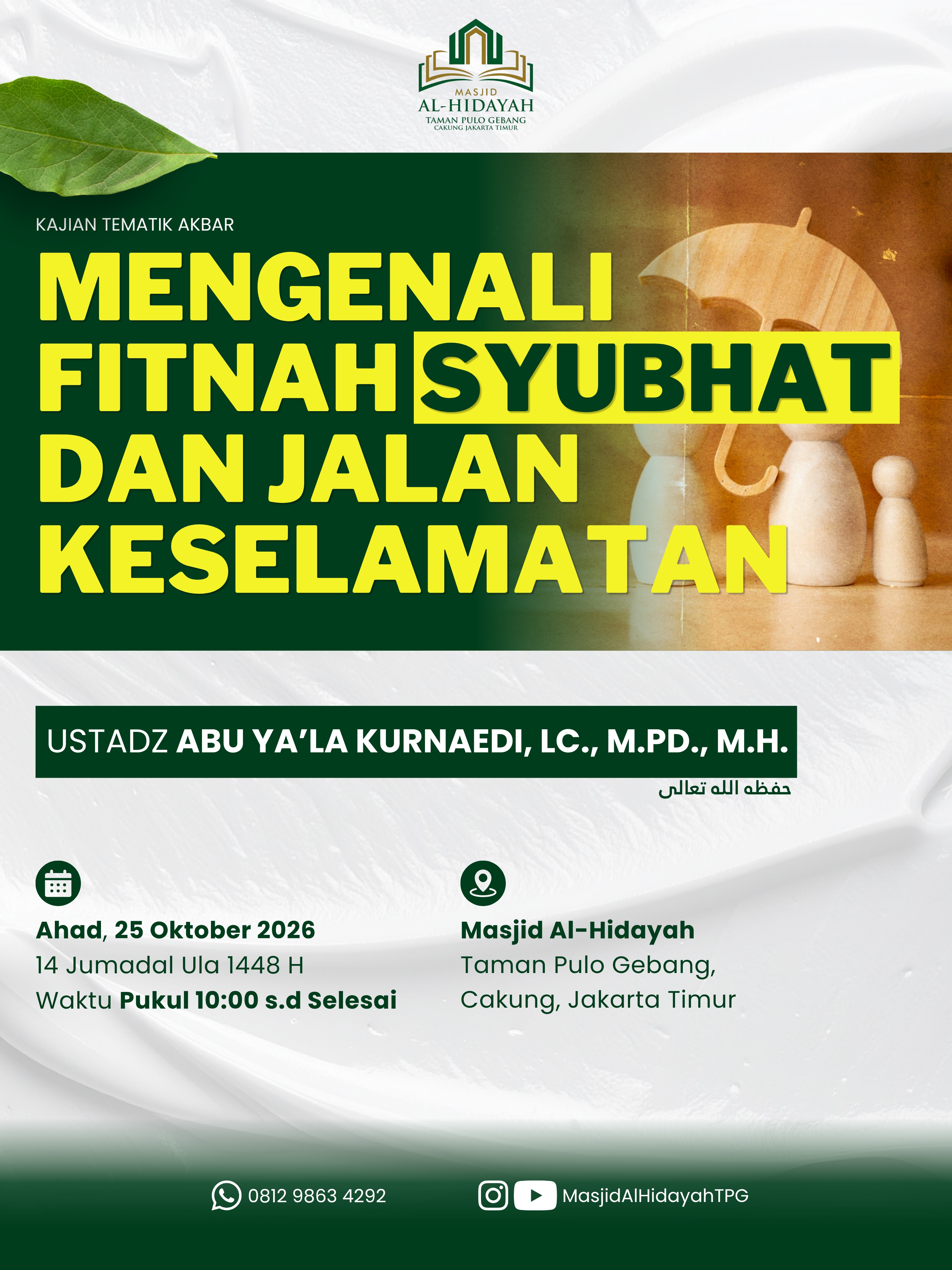 Poster asli dari @masjidalhidayahtpg