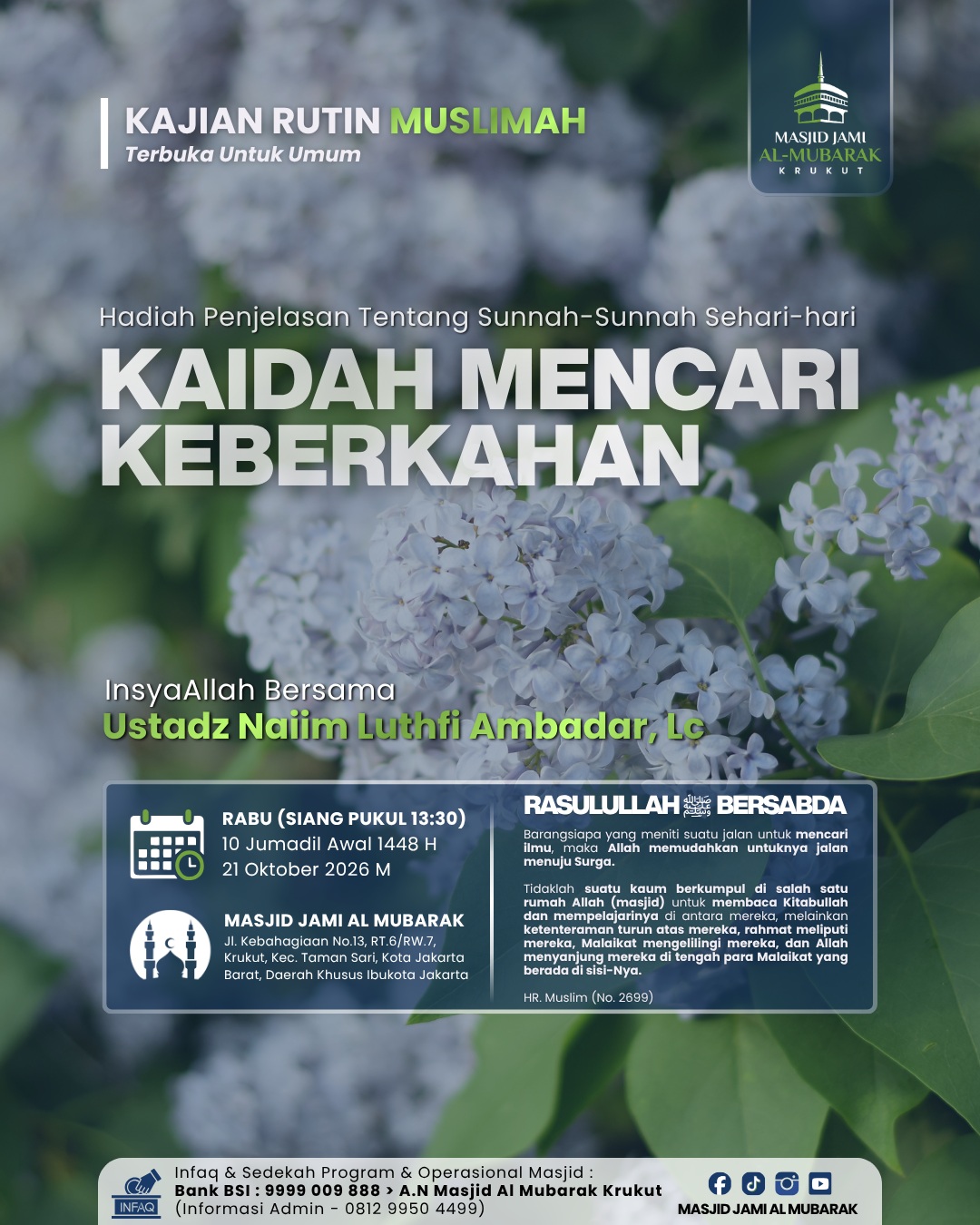 Poster asli dari @masjid.almubarak