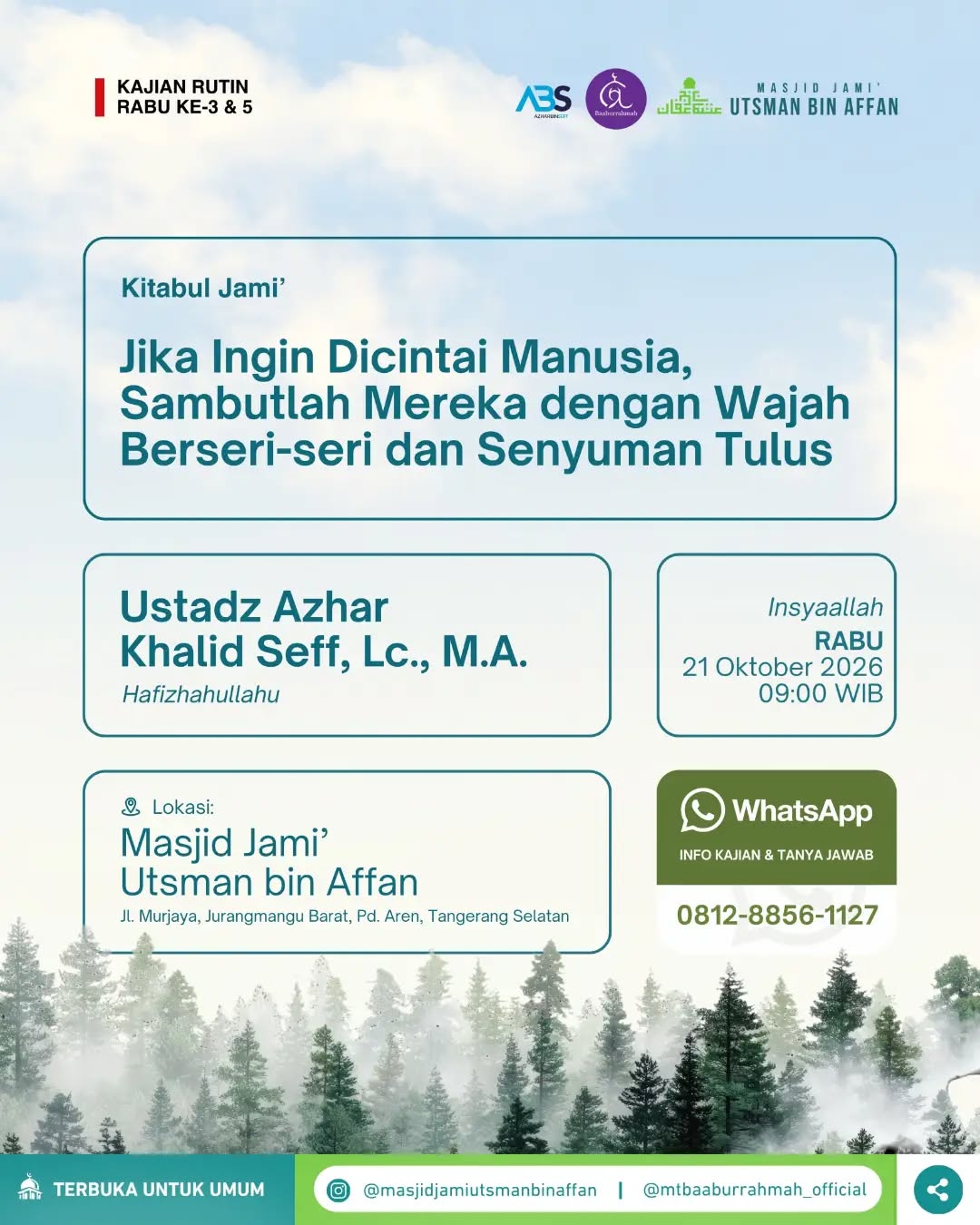 Poster asli dari @masjidjamiutsmanbinaffan