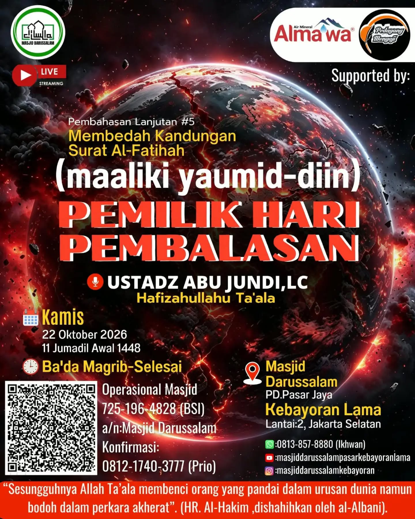 Poster asli dari @masjiddarussalamkebayoran