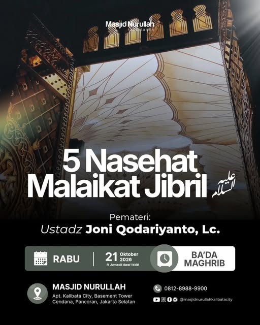 Poster asli dari @masjidnurullahkalibatacity