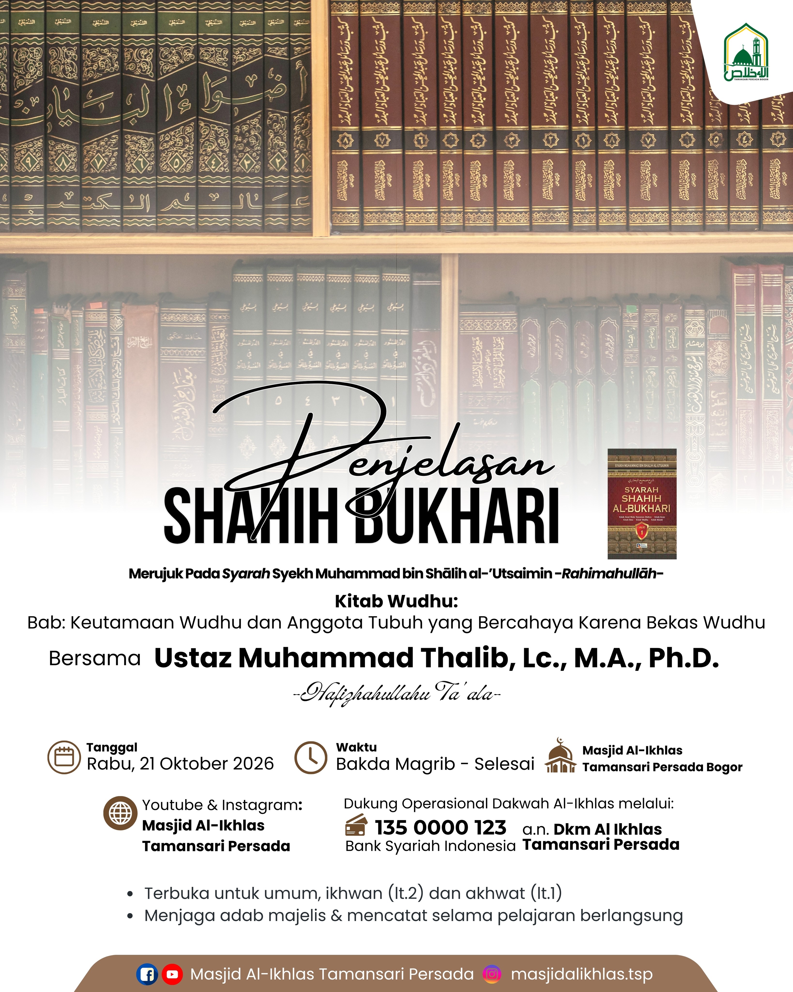 Poster asli dari @masjidalikhlas.tsp