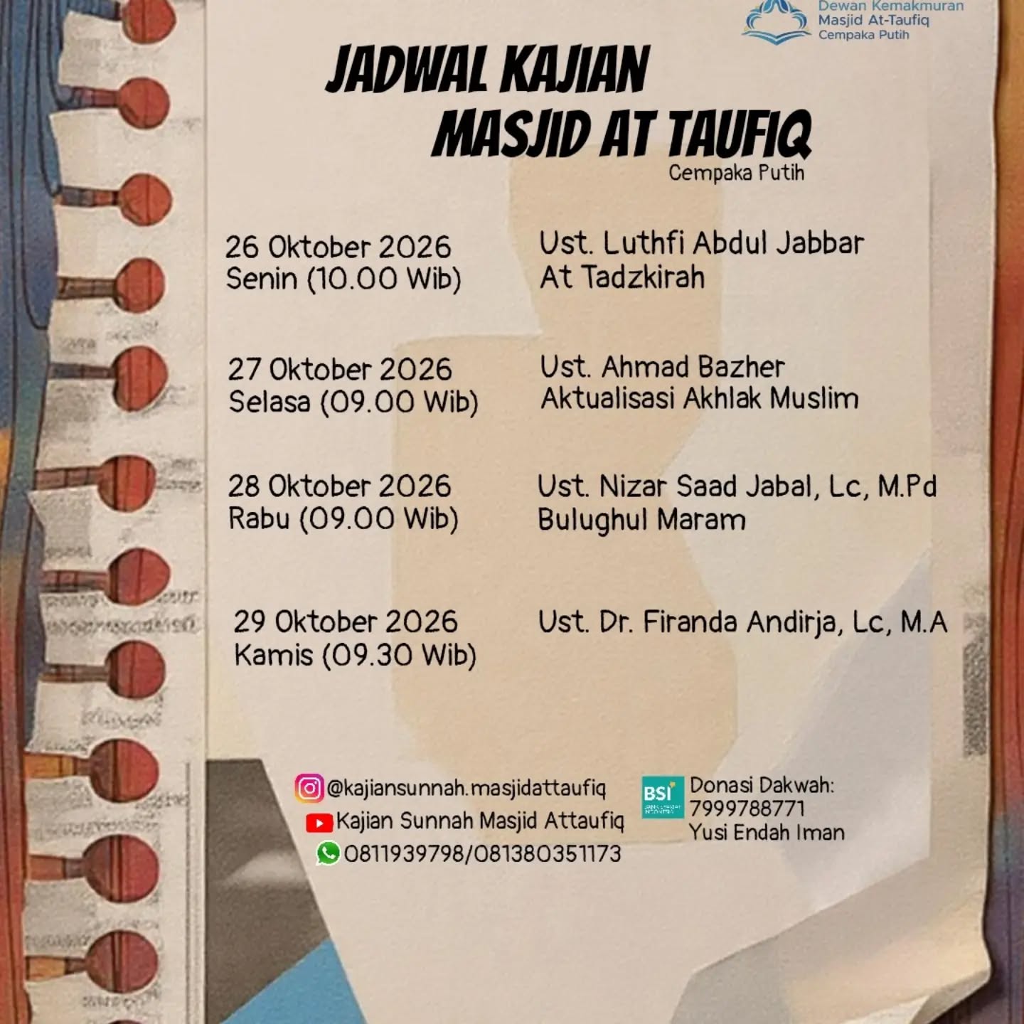Poster asli dari @kajiansunnah.masjidattaufiq