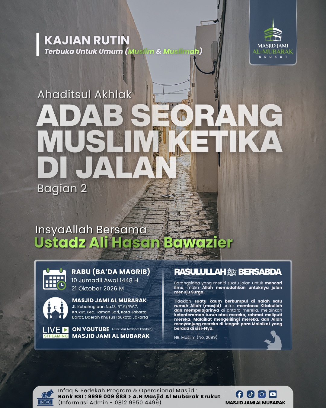 Poster asli dari @masjid.almubarak