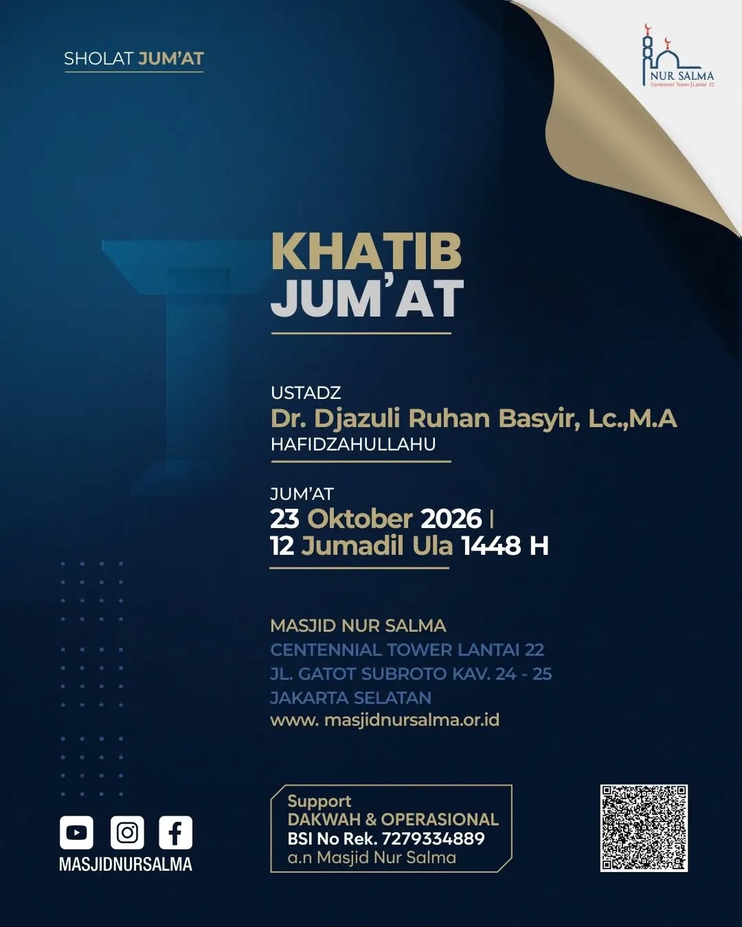 Poster asli dari @masjidnursalma