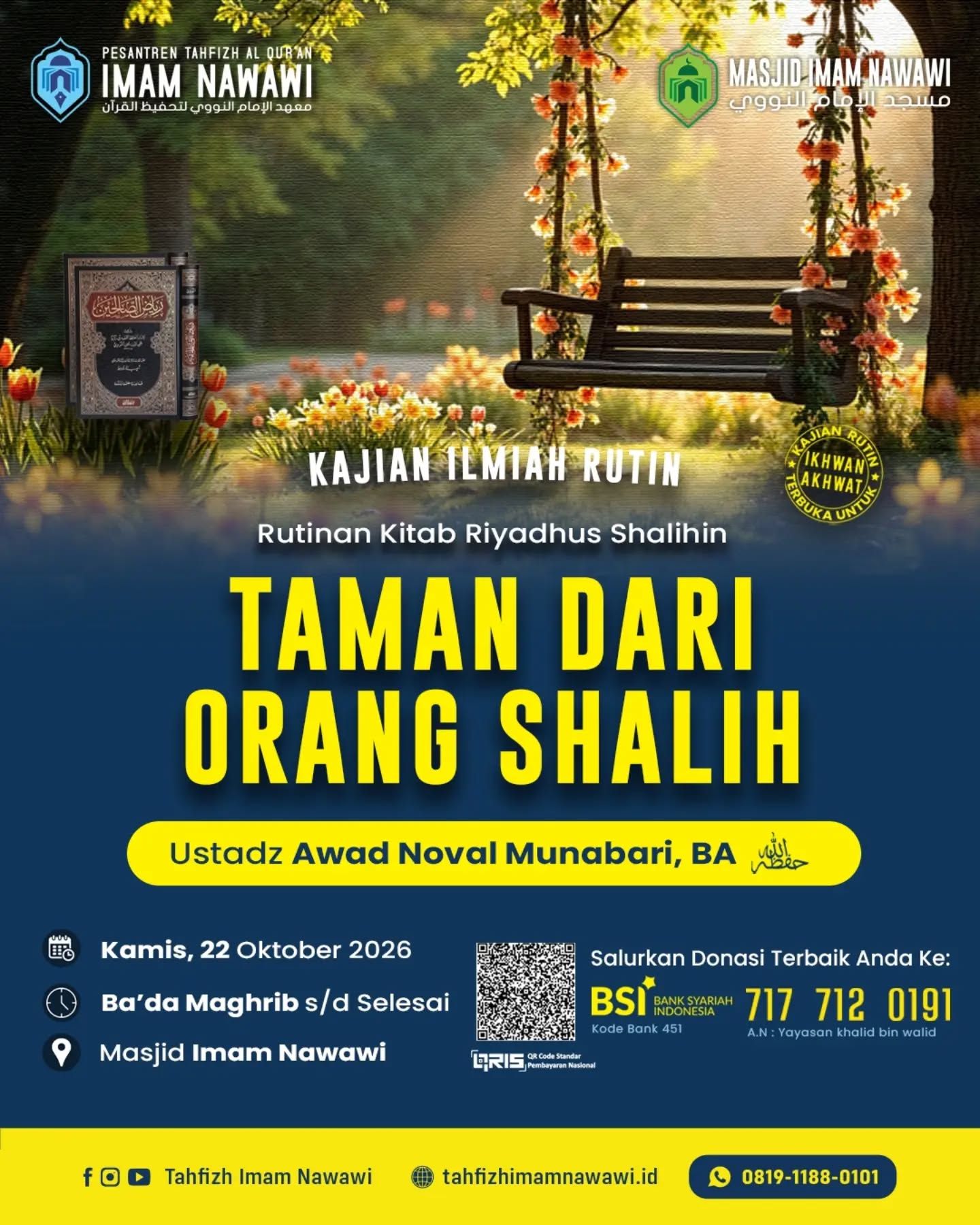 Poster asli dari @tahfizhimamnawawi