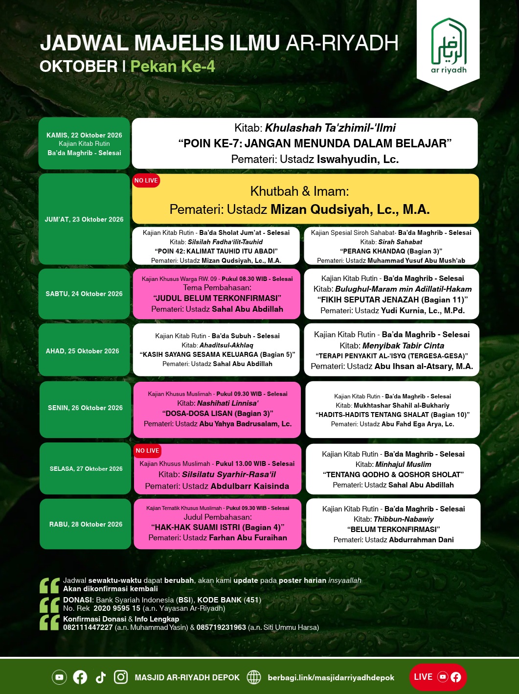 Poster asli dari @mtarriyadh_depok