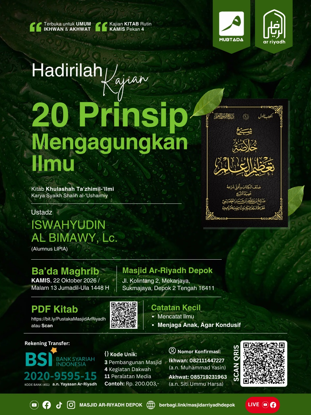 Poster asli dari @mtarriyadh_depok