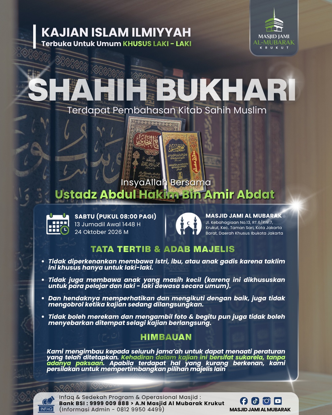 Poster asli dari @masjid.almubarak