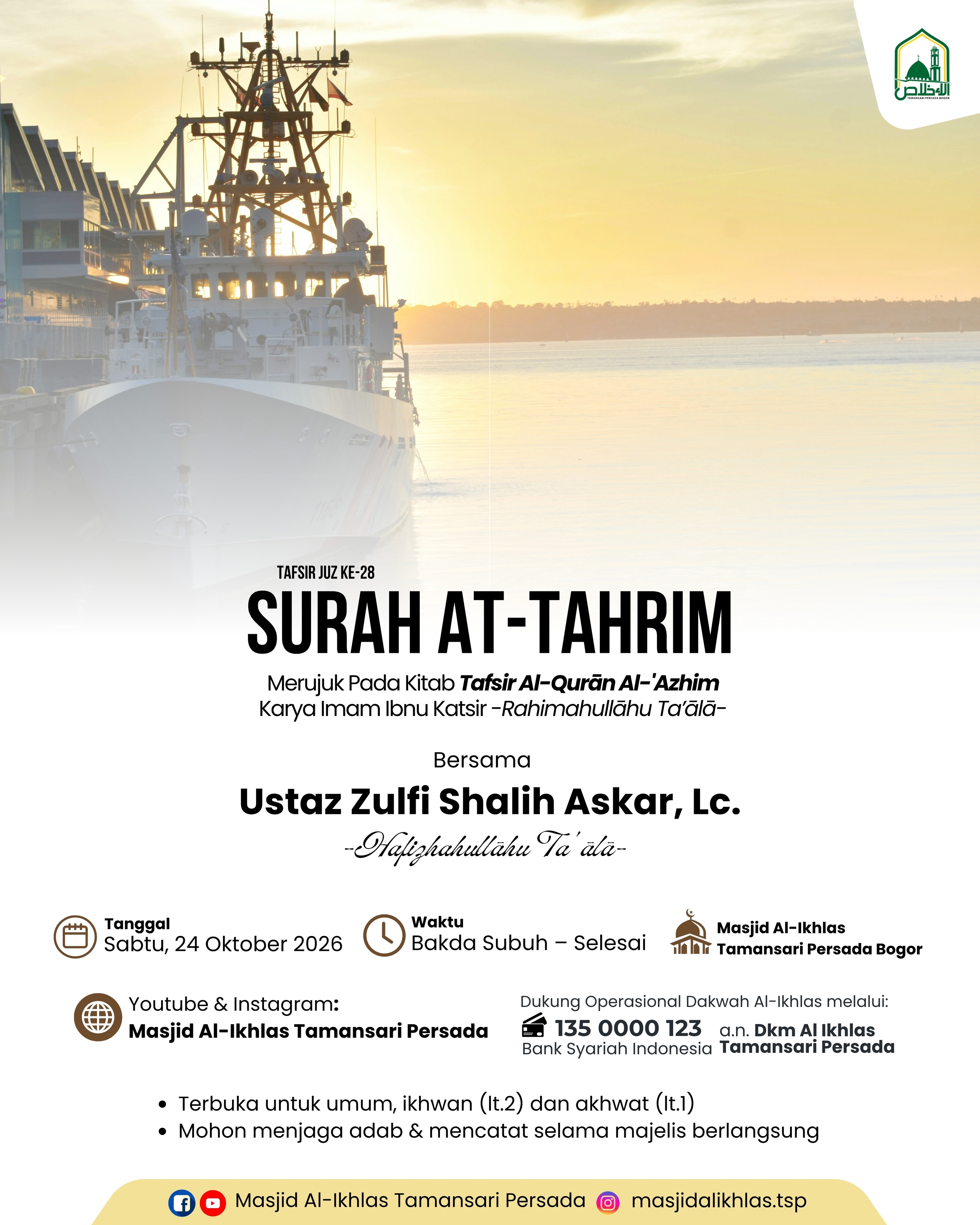 Poster asli dari @masjidalikhlas.tsp