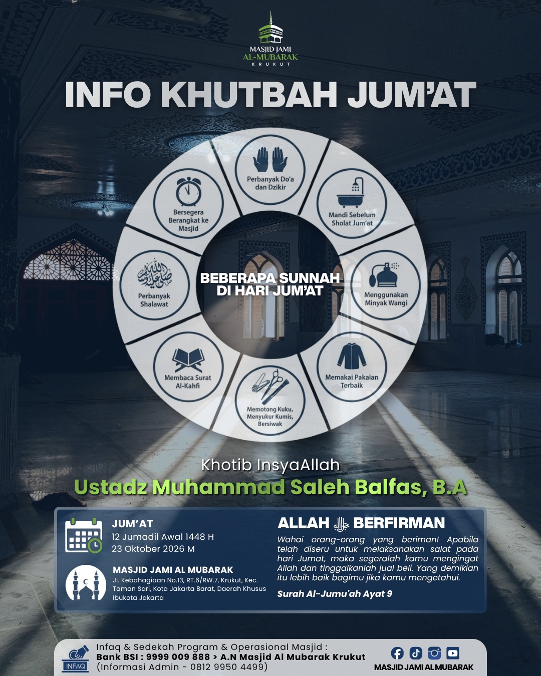 Poster asli dari @masjid.almubarak