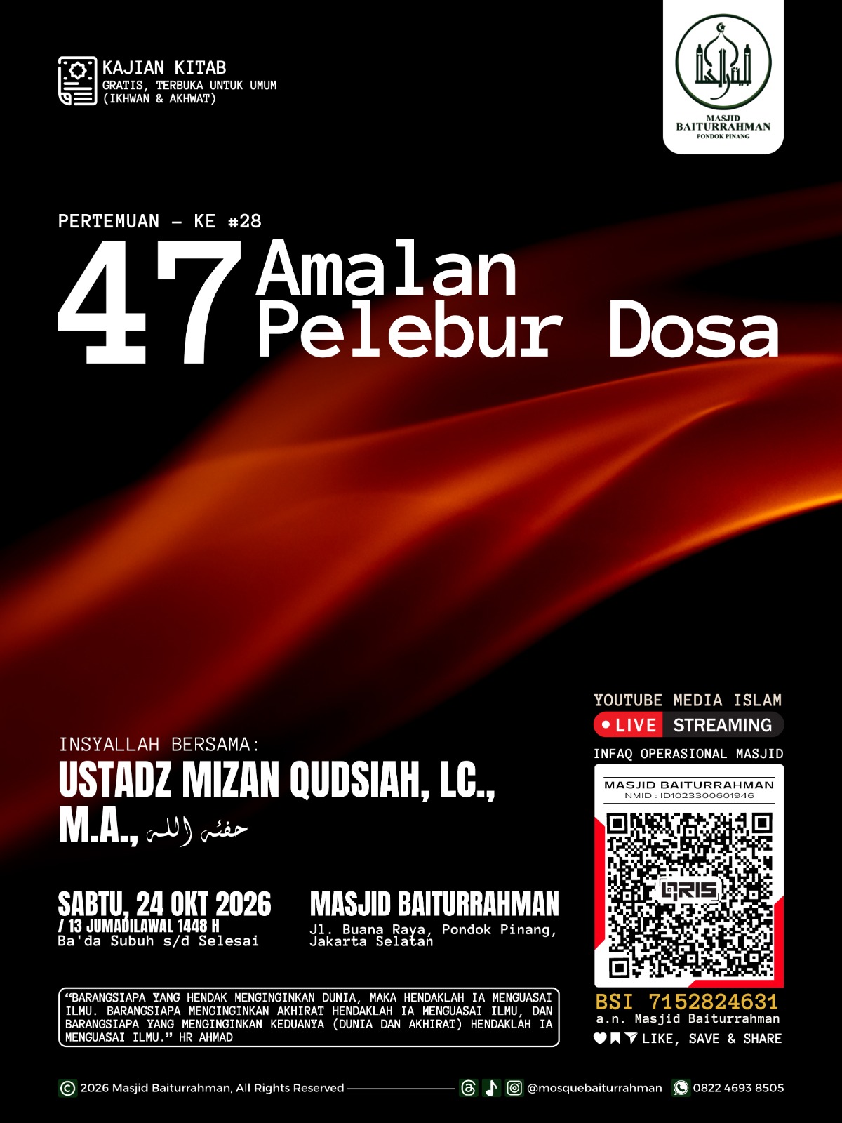 Poster asli dari @mosquebaiturrahman