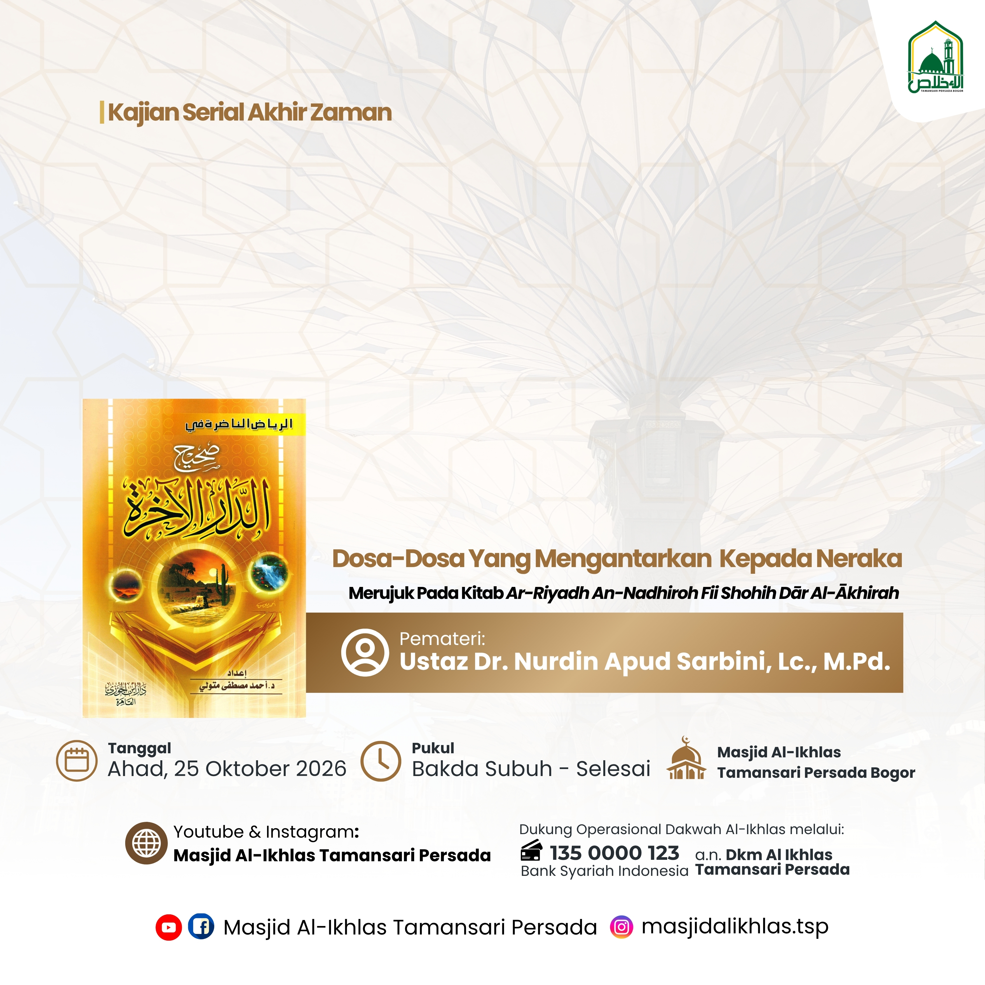 Poster asli dari @masjidalikhlas.tsp