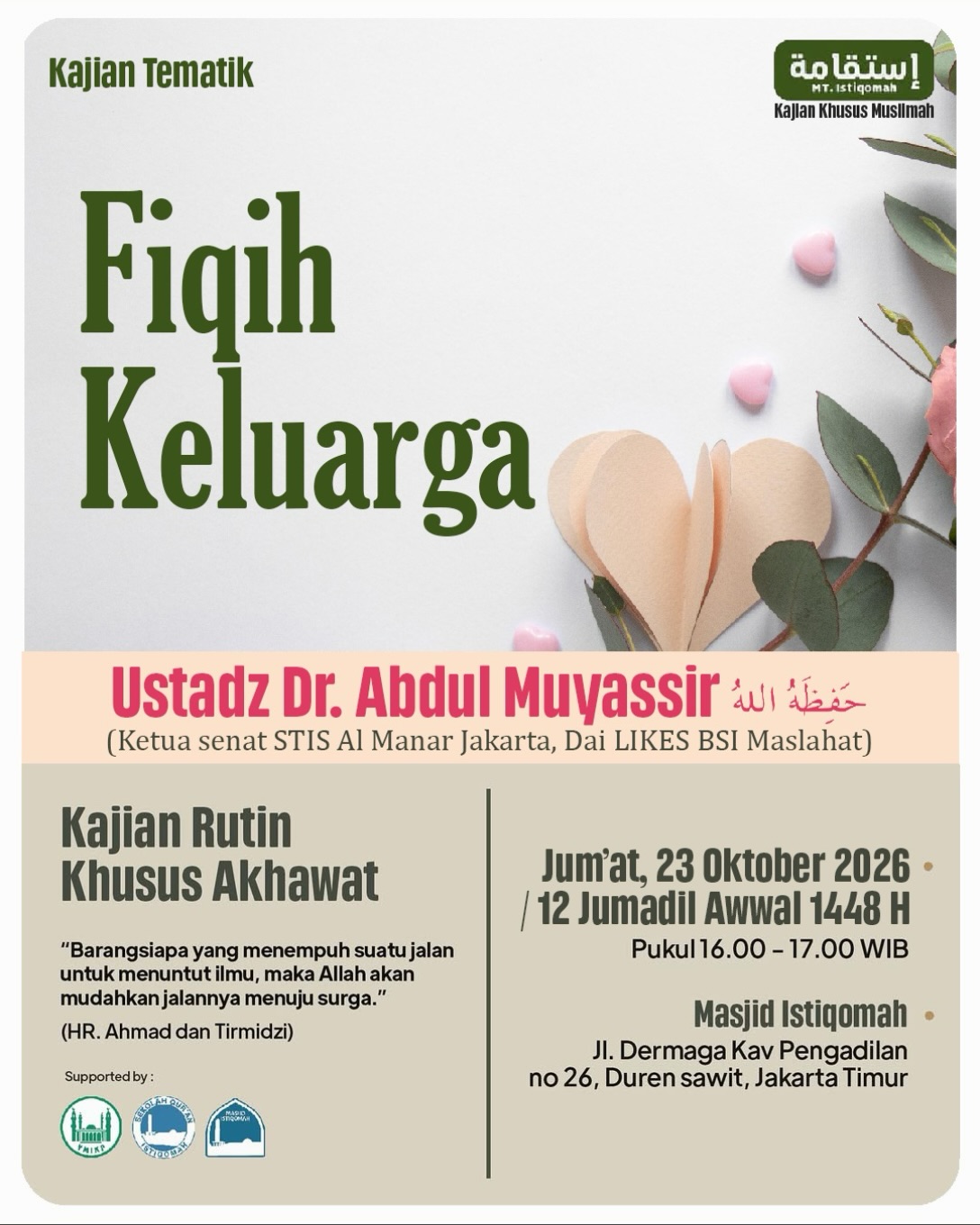 Poster asli dari @masjidistiqomah.id