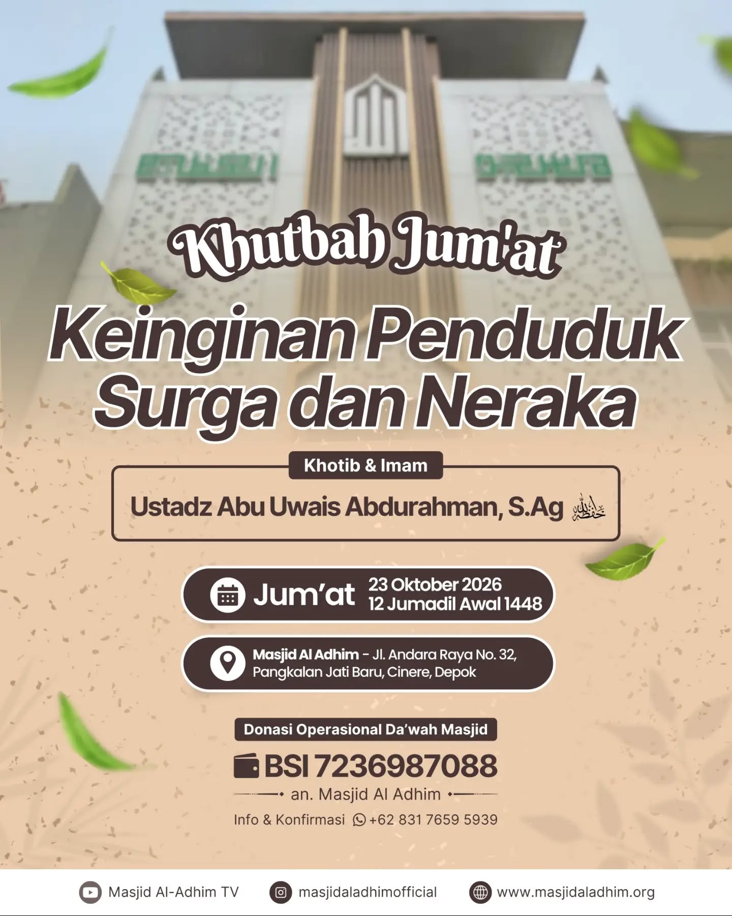 Poster asli dari @masjidaladhimofficial