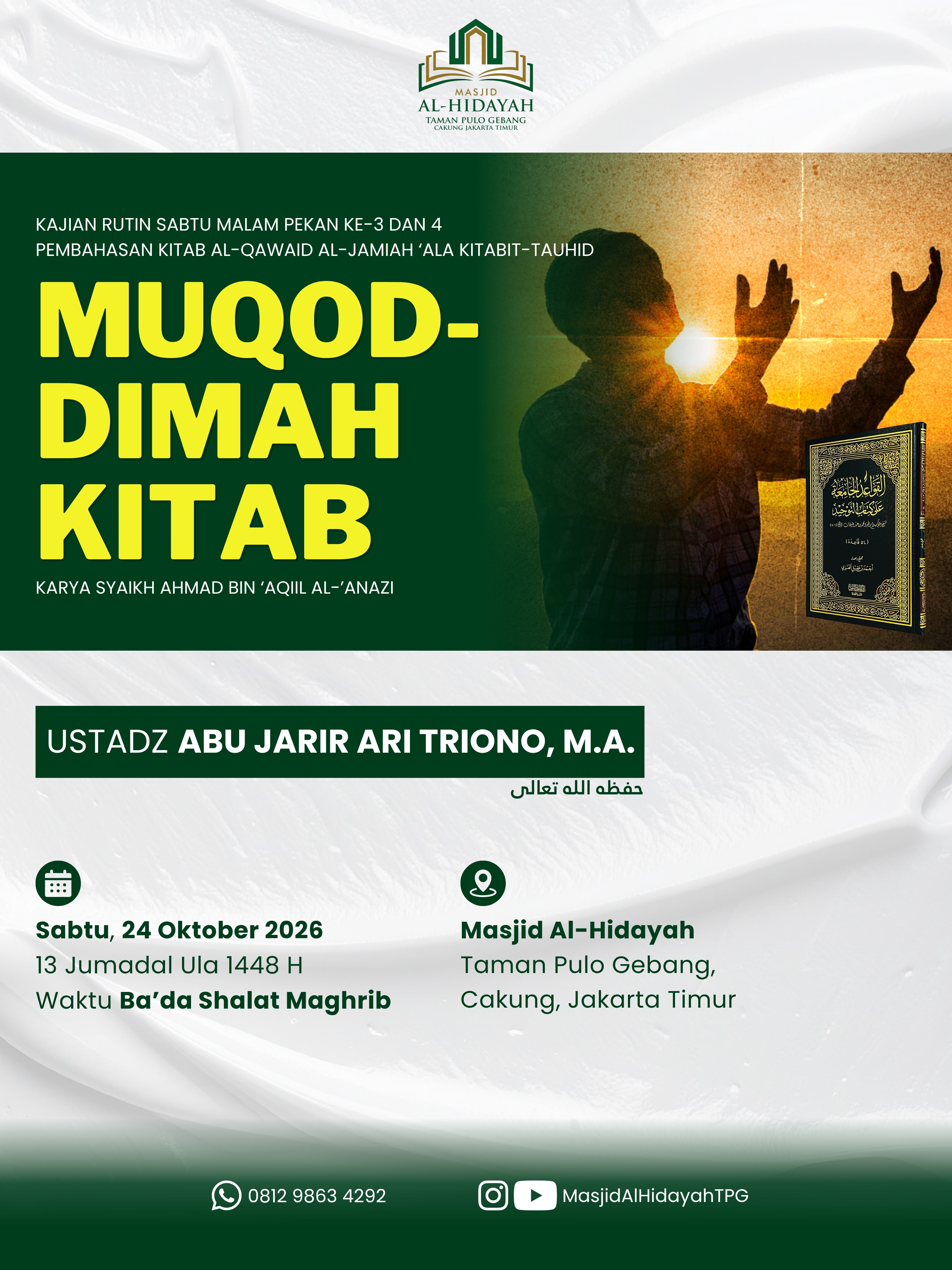 Poster asli dari @masjidalhidayahtpg