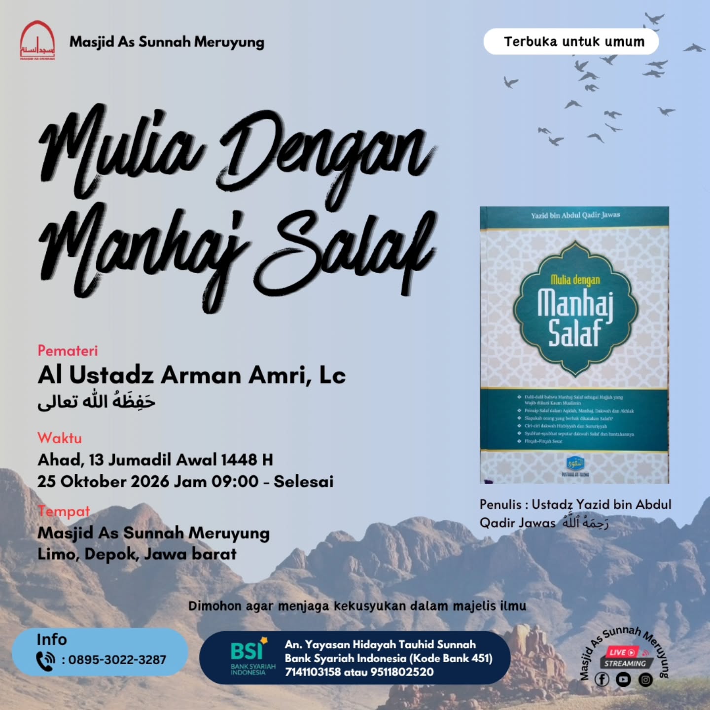 Poster asli dari @masjidassunnah_meruyung