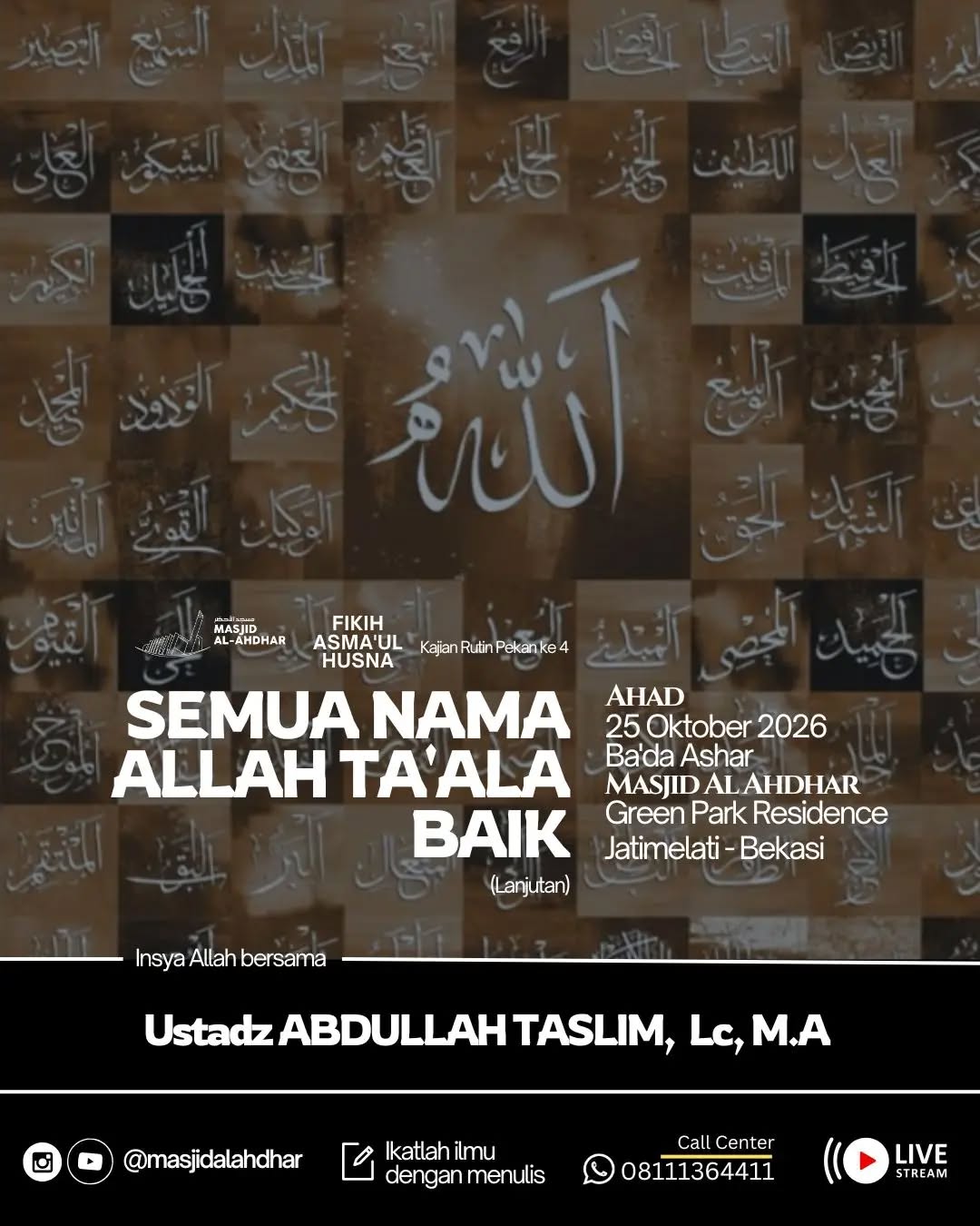 Poster asli dari @masjidalahdhar