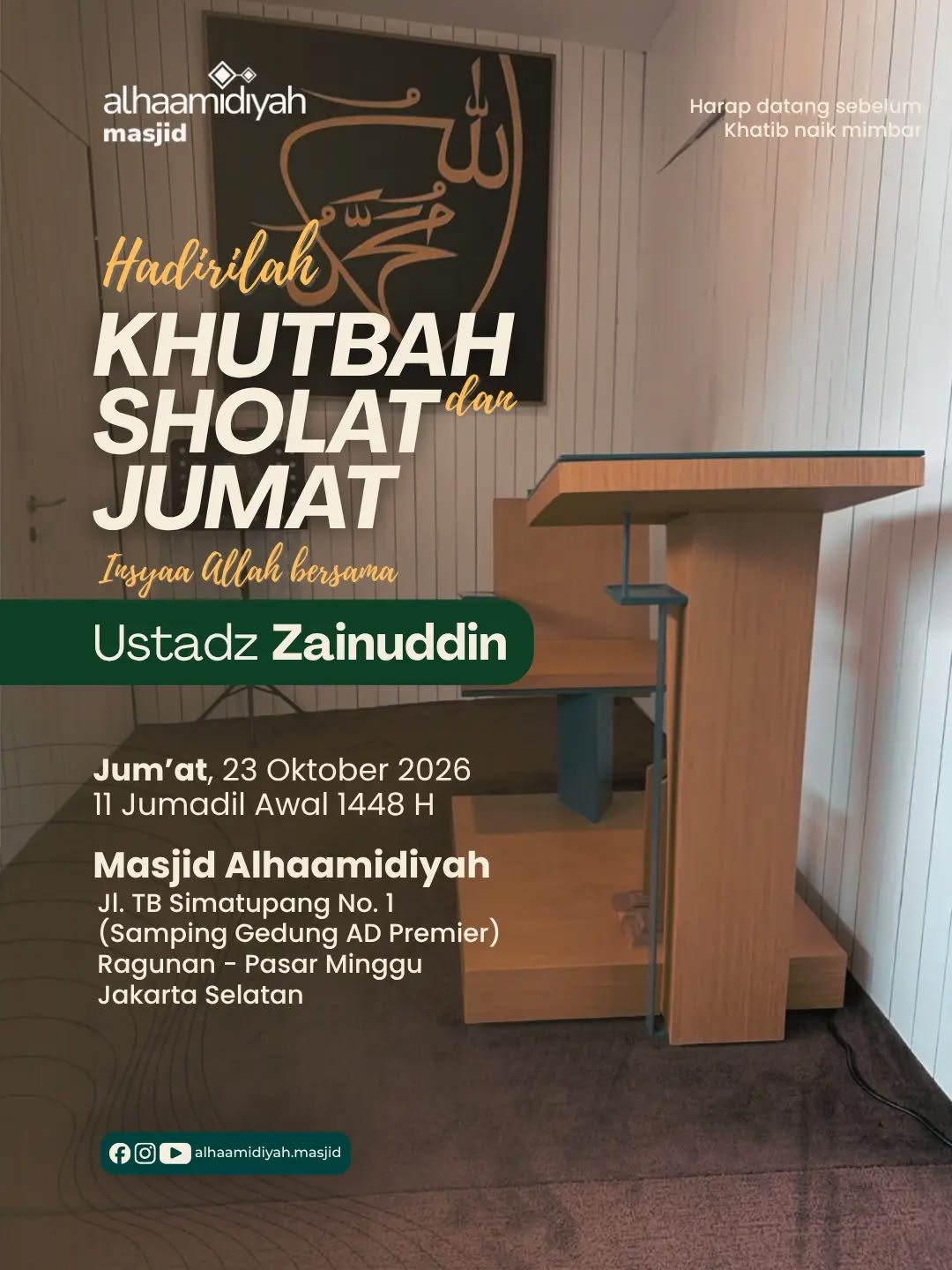 Poster asli dari @alhaamidiyah.masjid