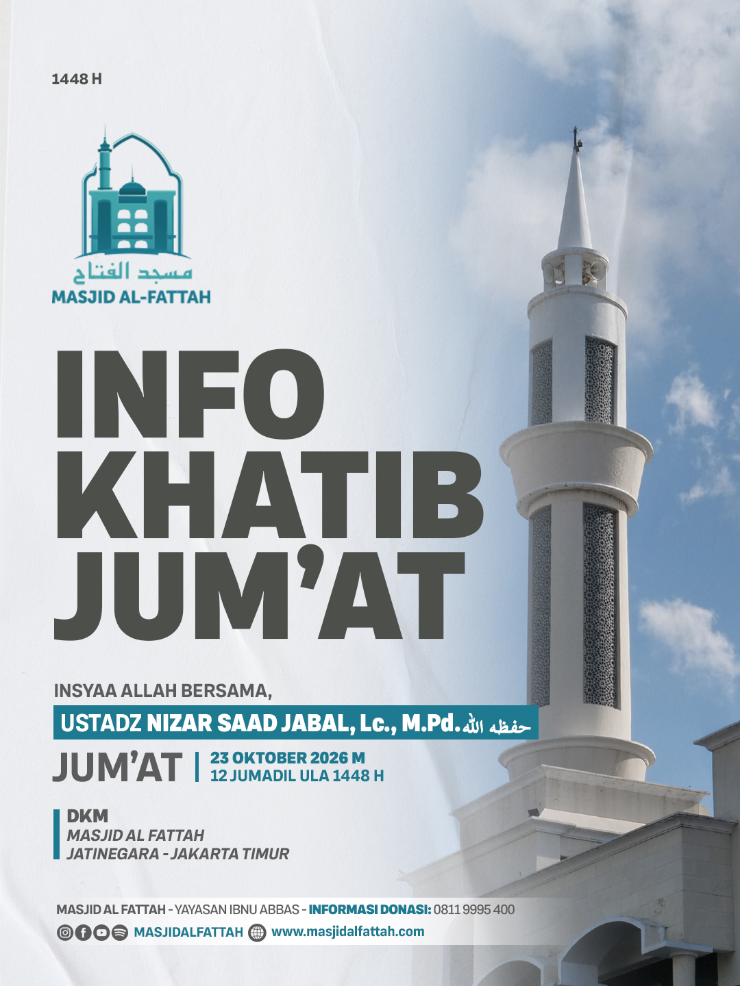 Poster asli dari @masjidalfattah