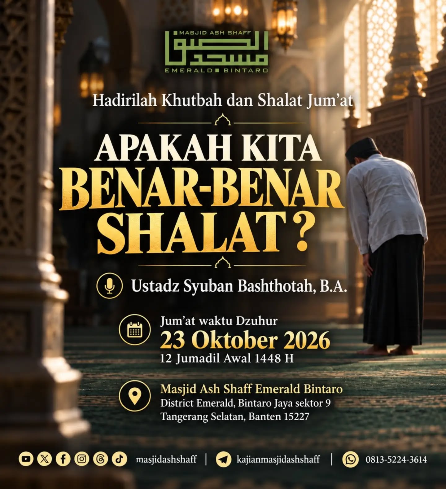 Poster asli dari @masjidashshaff
