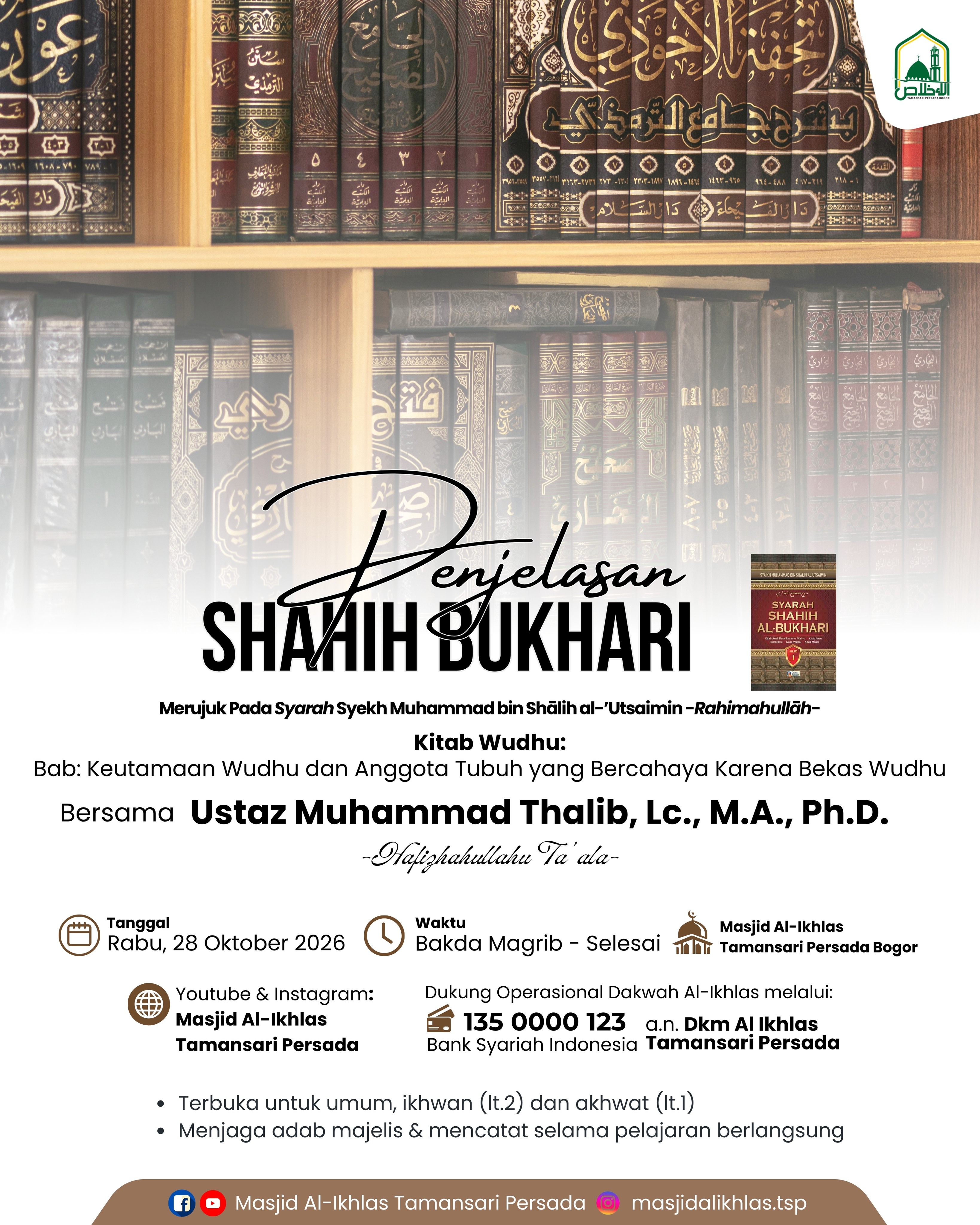 Poster asli dari @masjidalikhlas.tsp