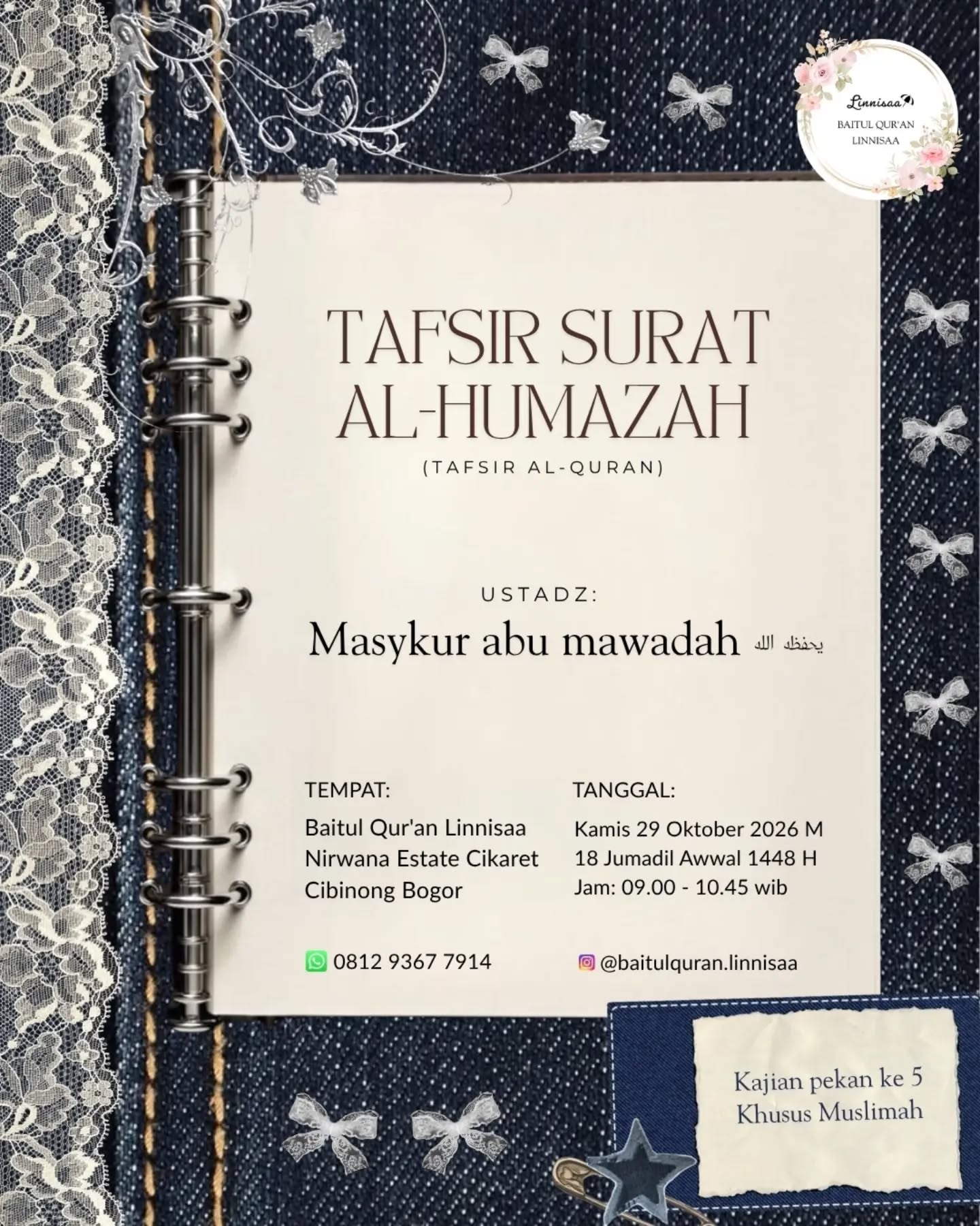 Poster asli dari @baitulquran.linnisaa