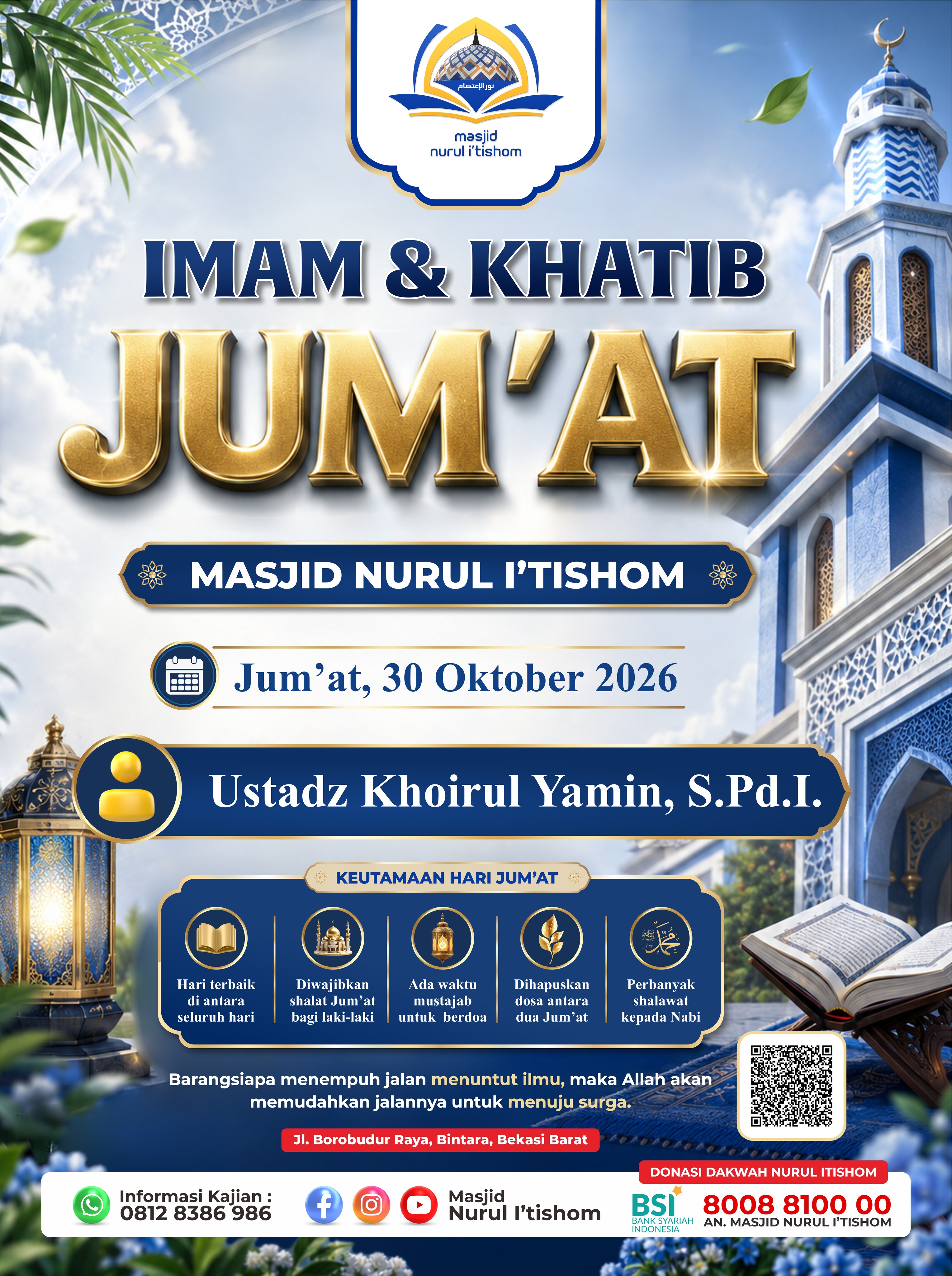 Poster asli dari @masjidnurulitishom