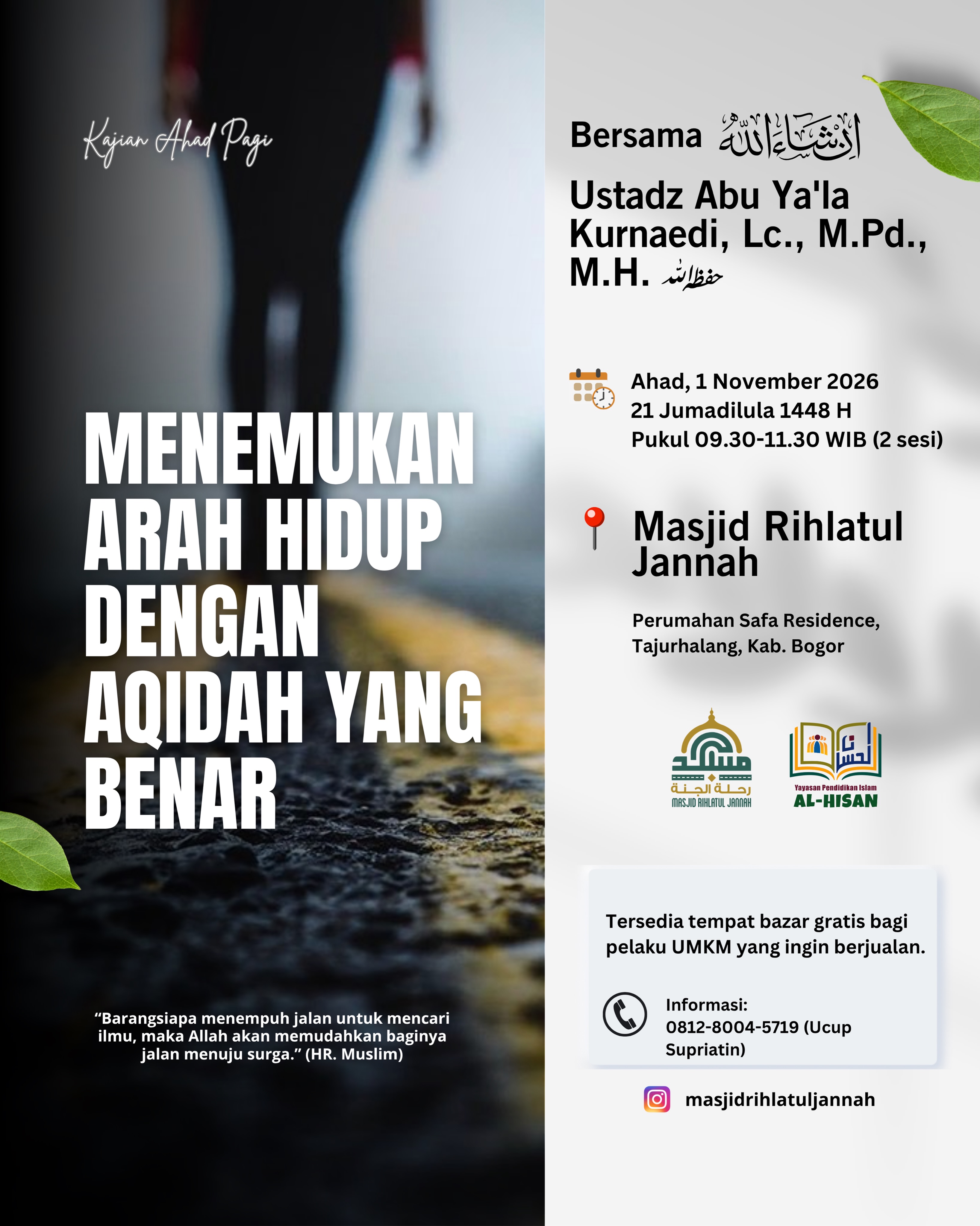 Poster asli dari @masjid_rihlatul_jannah