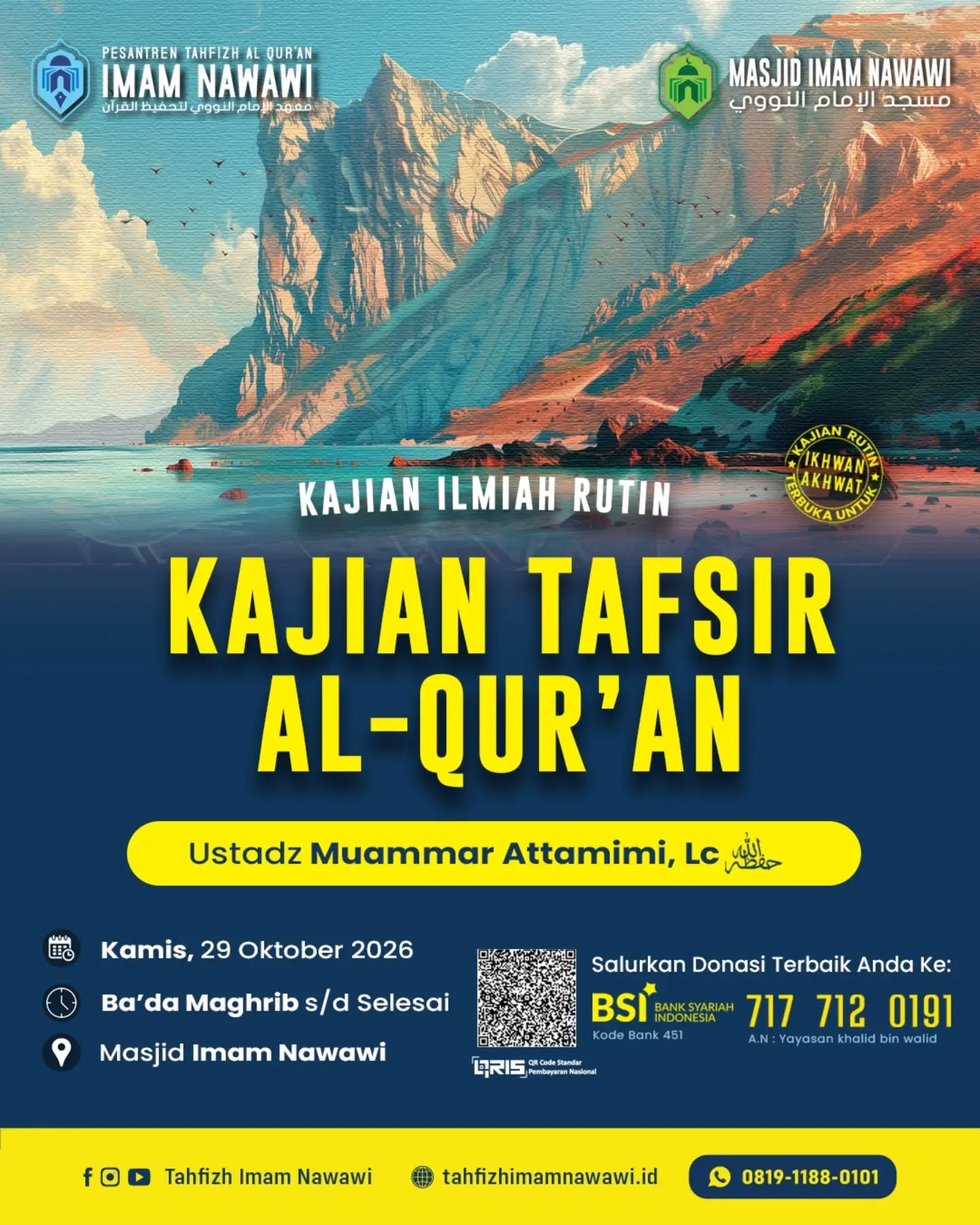 Poster asli dari @tahfizhimamnawawi