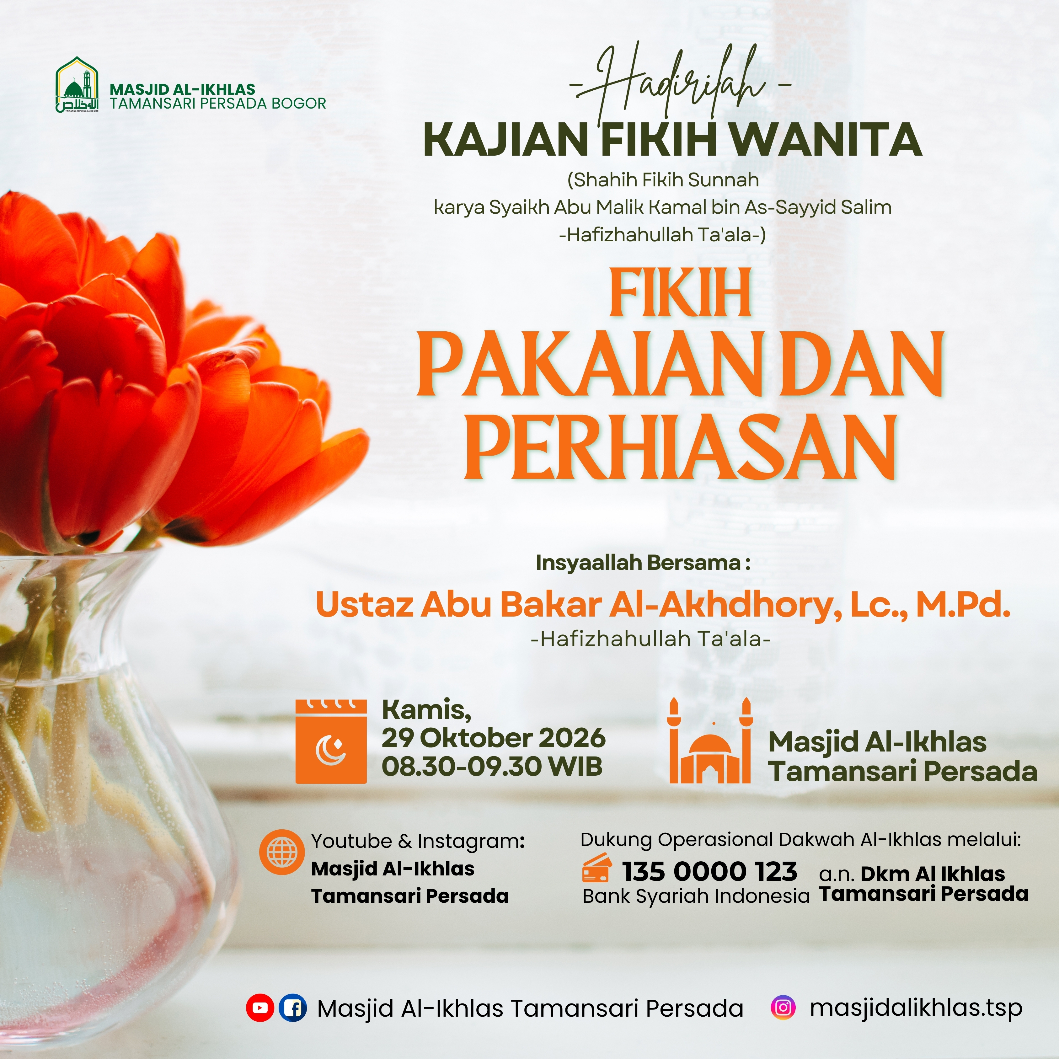 Poster asli dari @masjidalikhlas.tsp