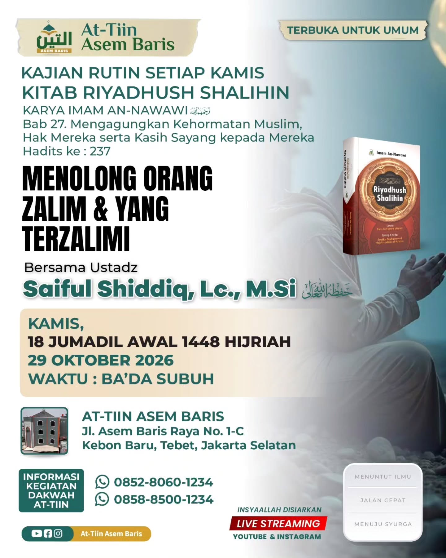 Poster asli dari @masjidattiinasembaris