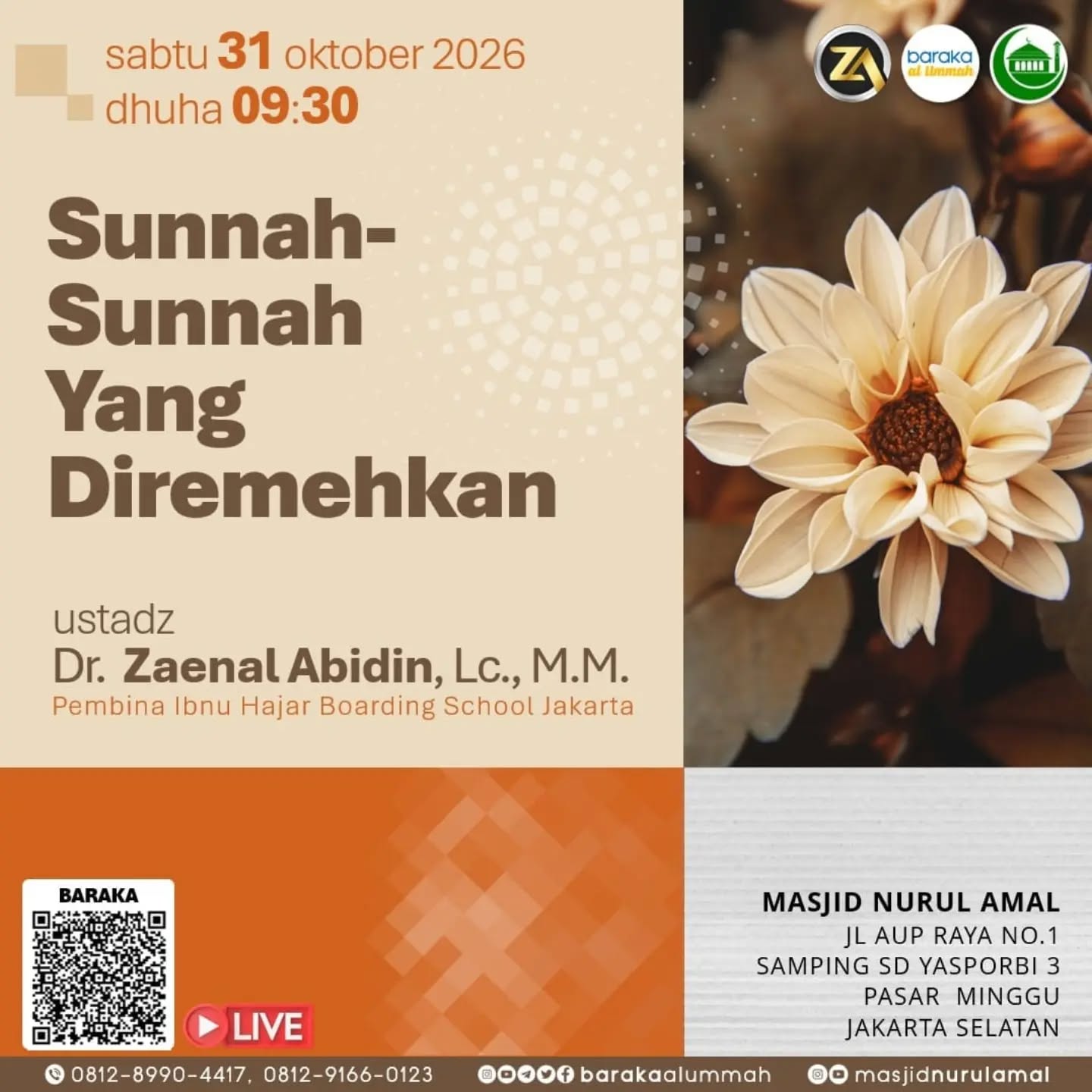 Poster asli dari @masjidnurulamal