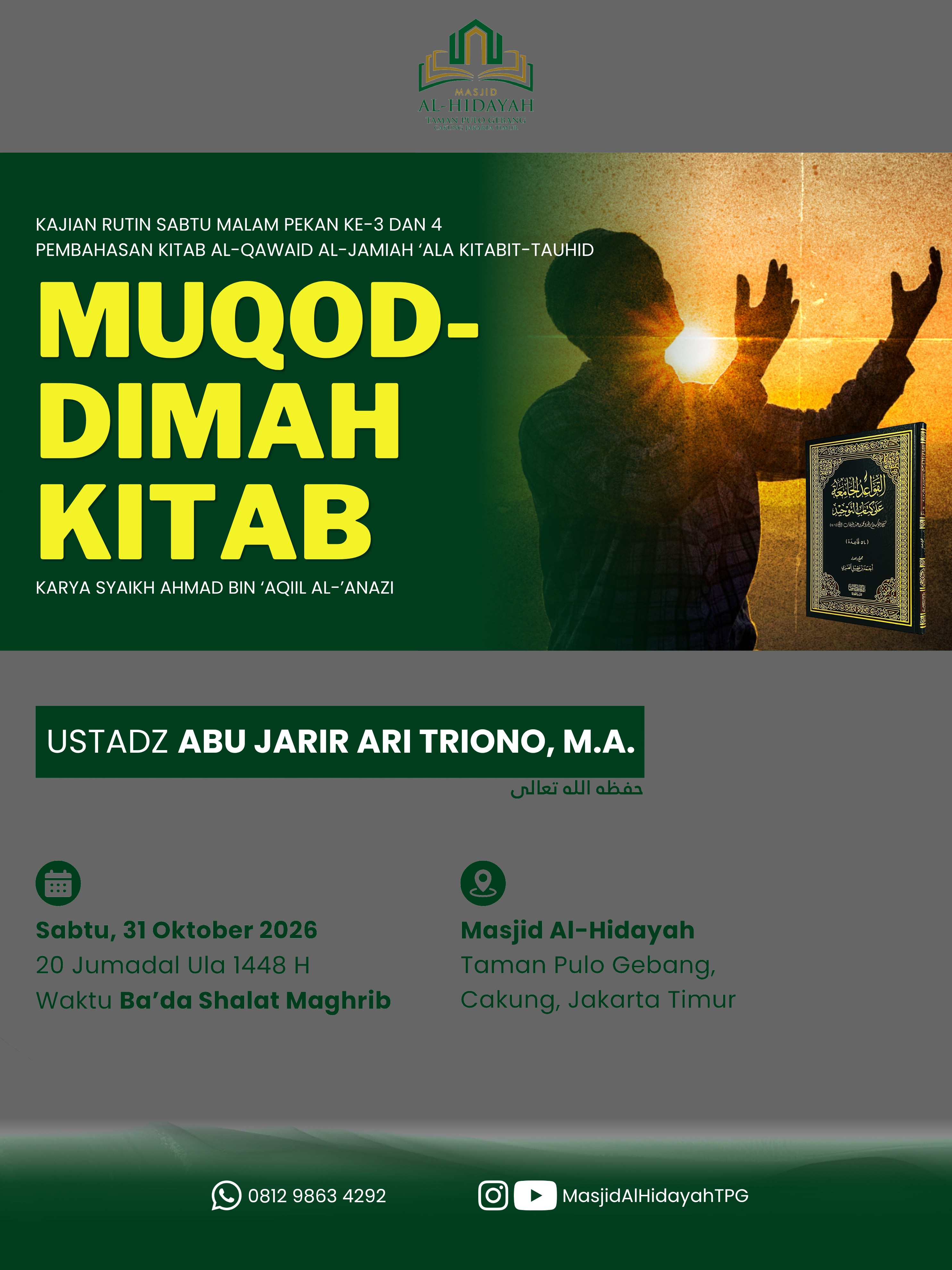 Poster asli dari @masjidalhidayahtpg