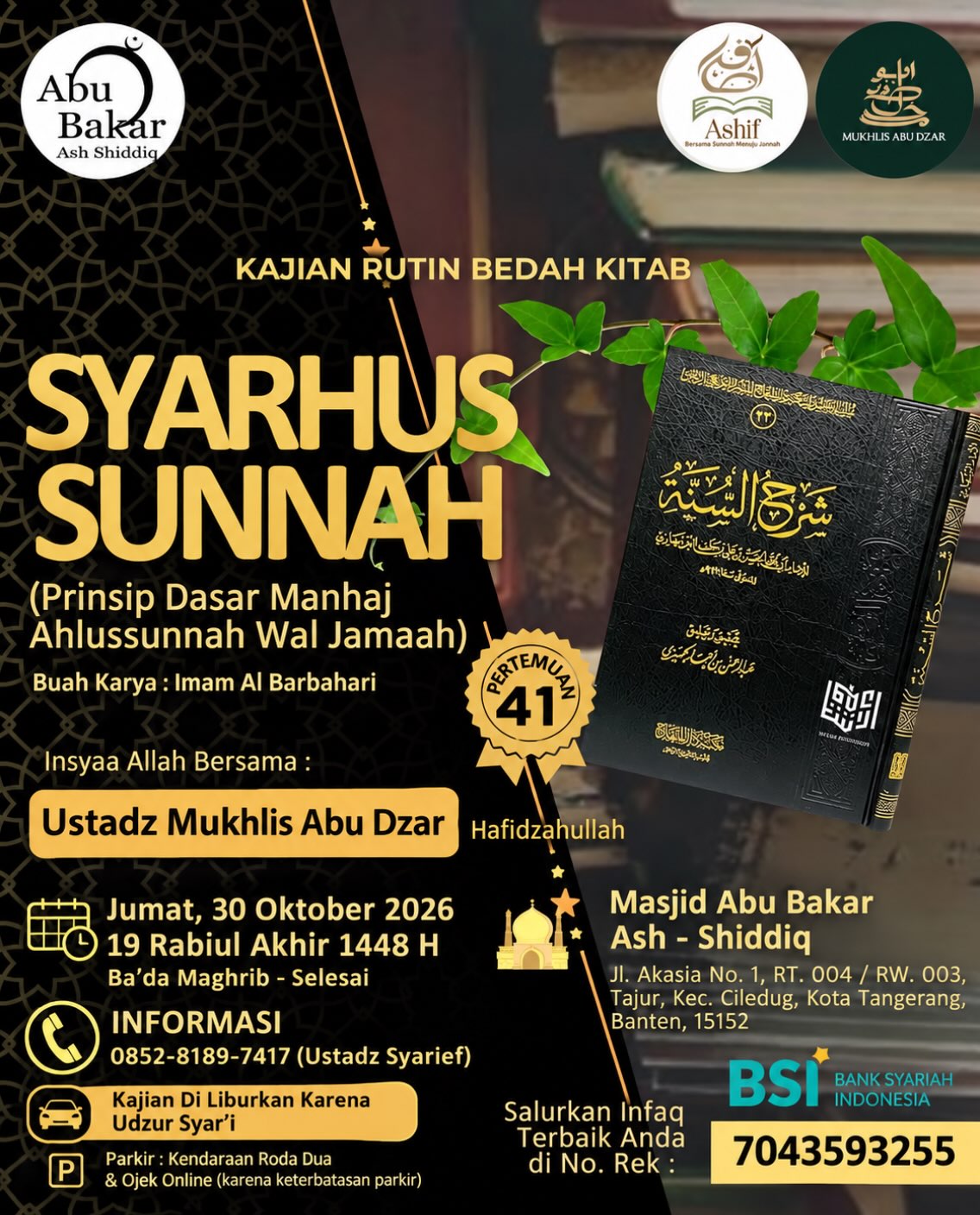 Poster asli dari @abubakarashshiddiqtangerang