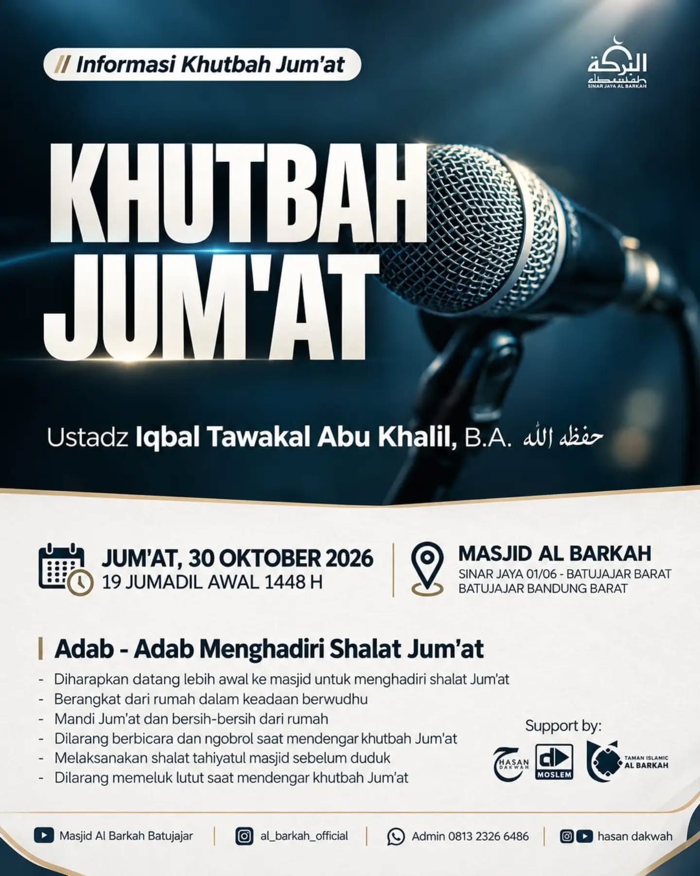 Poster asli dari @masjid_albarkah_batujajar