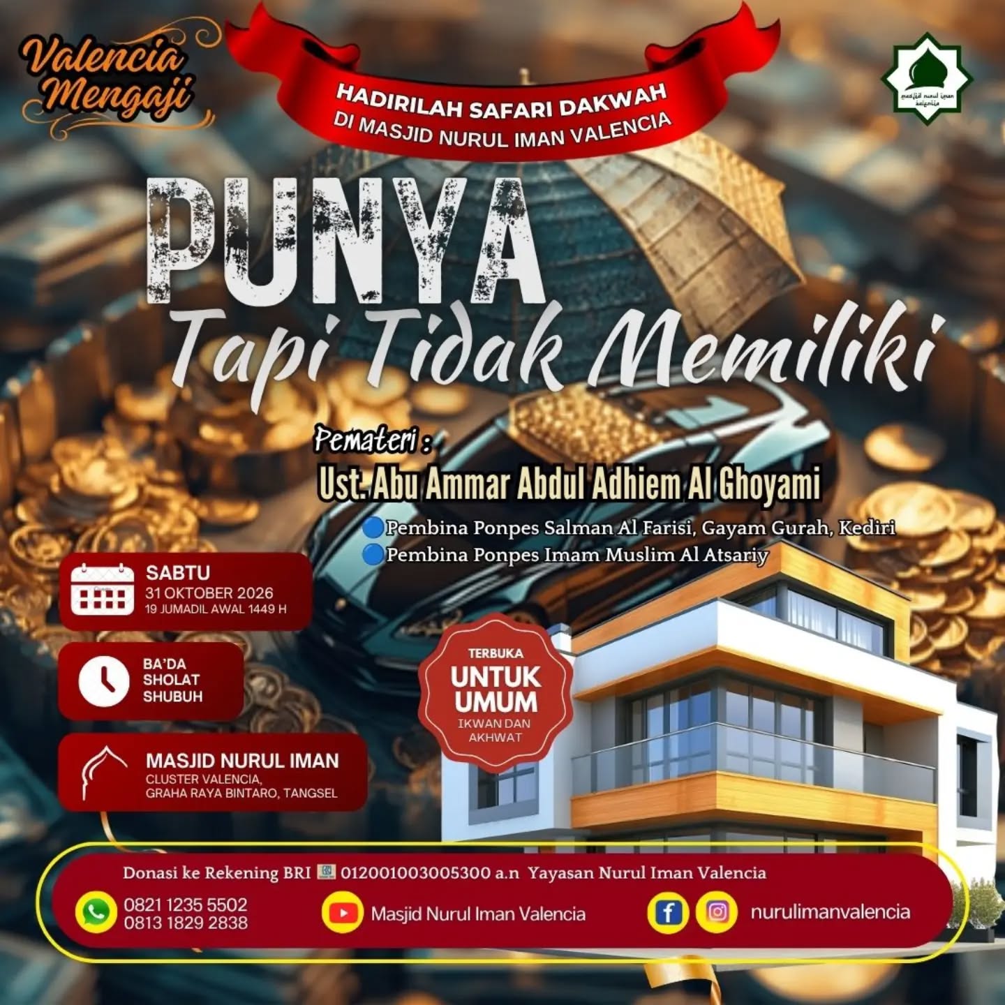 Poster asli dari @masjidnurulimanvalencia