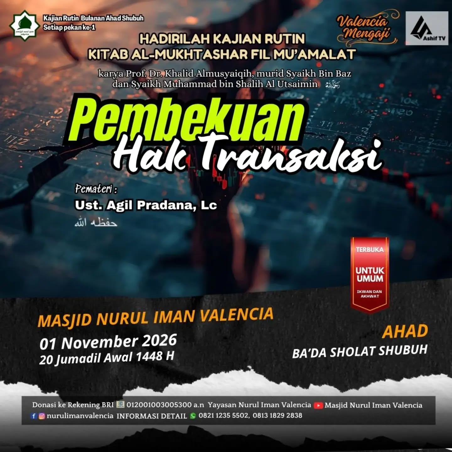 Poster asli dari @masjidnurulimanvalencia