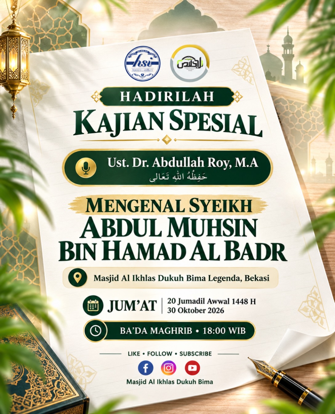 Poster asli dari @alikhlasdukuhbima