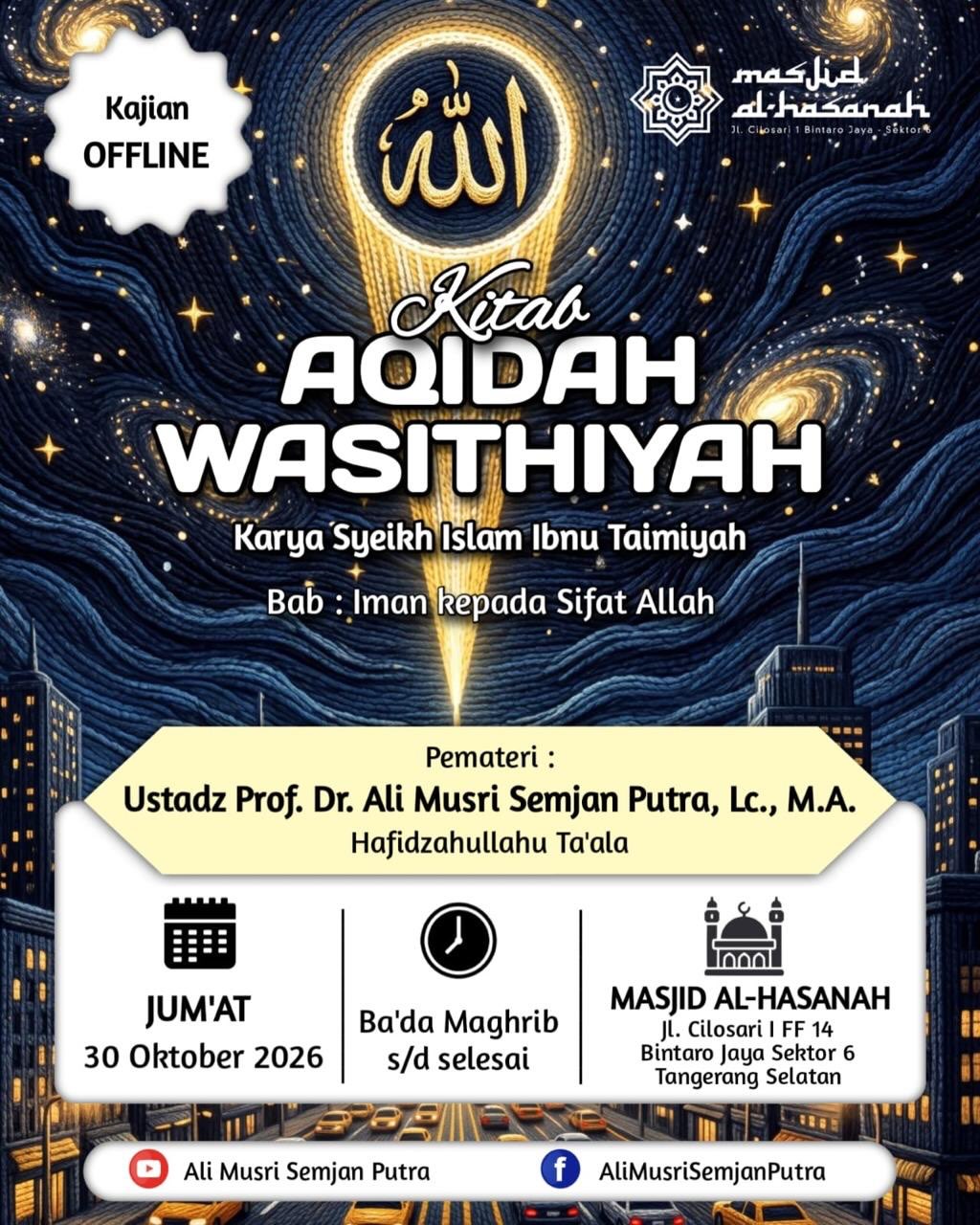 Poster asli dari @masjidalhasanahbintaro