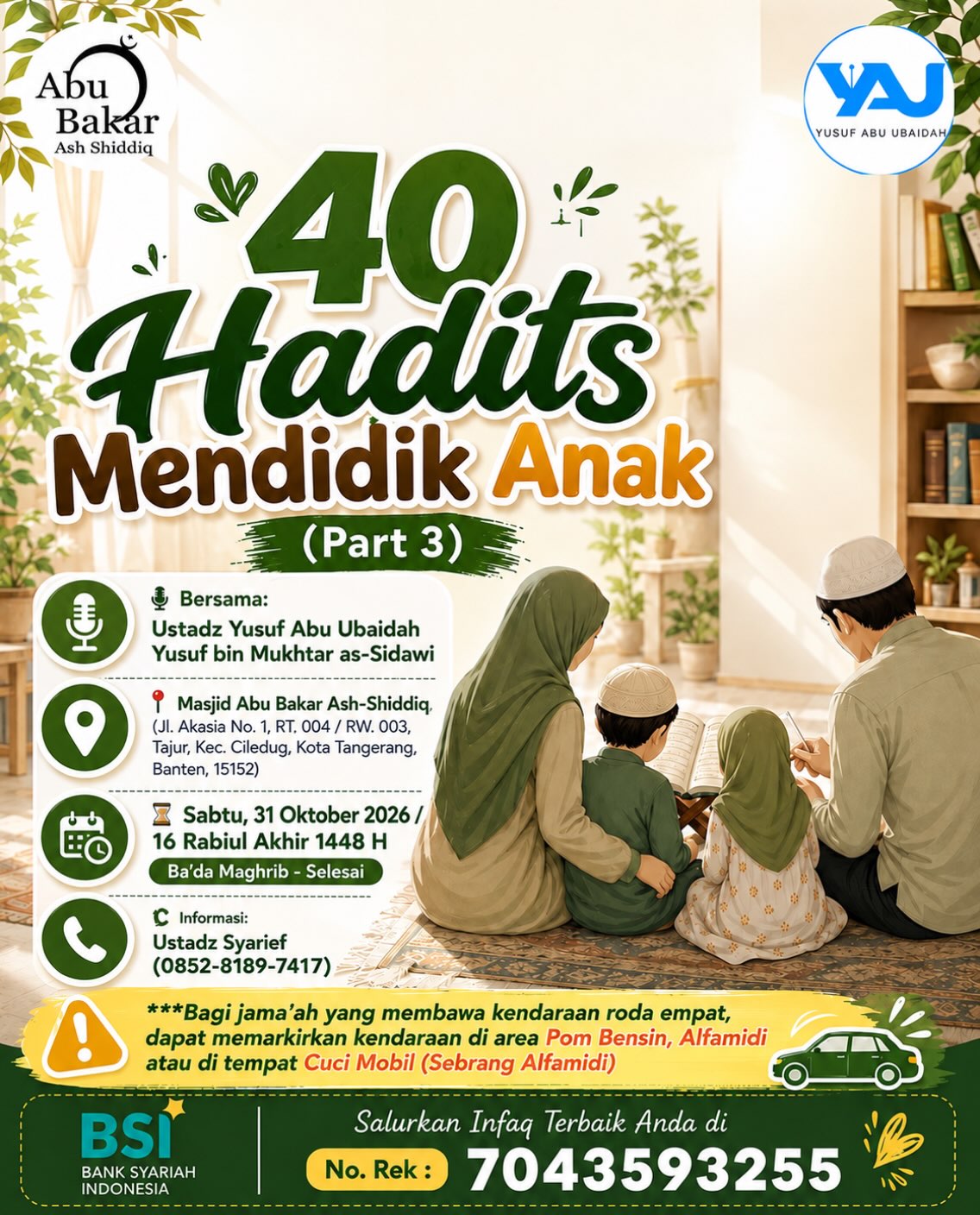 Poster asli dari @abubakarashshiddiqtangerang