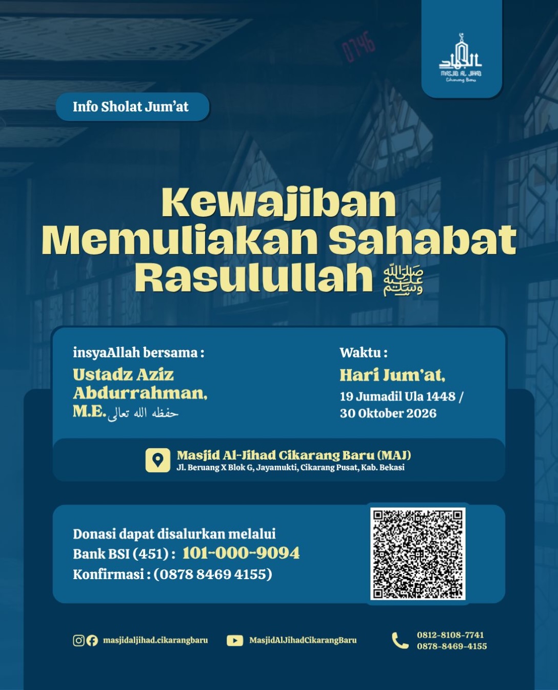 Poster asli dari @masjidaljihad.cikarangbaru