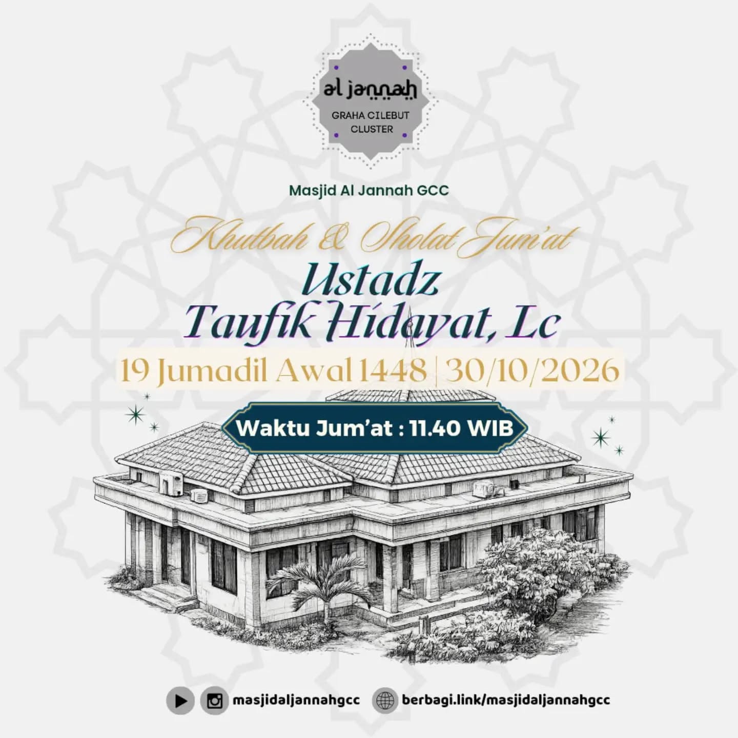Poster asli dari @masjidaljannahgcc