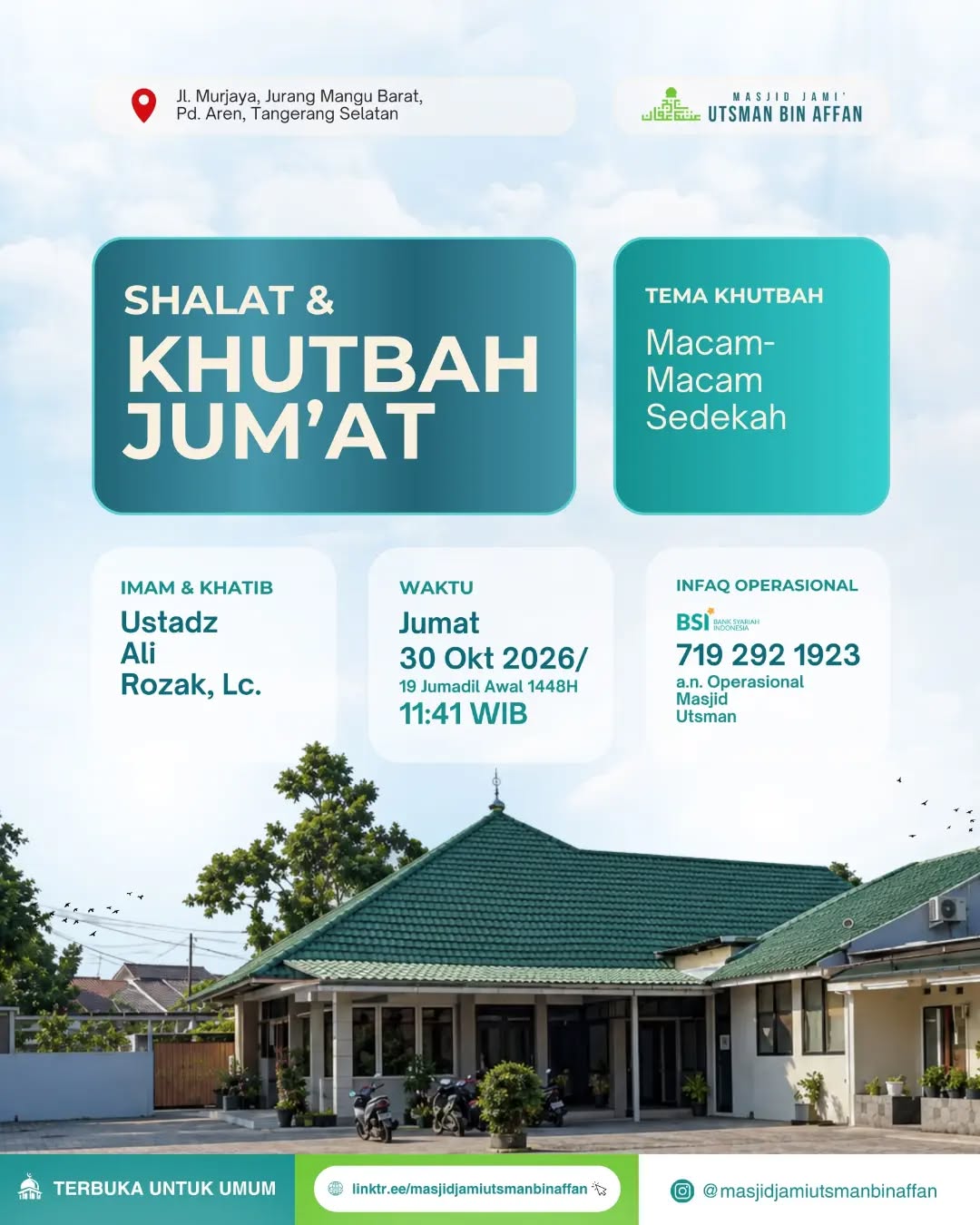 Poster asli dari @masjidjamiutsmanbinaffan
