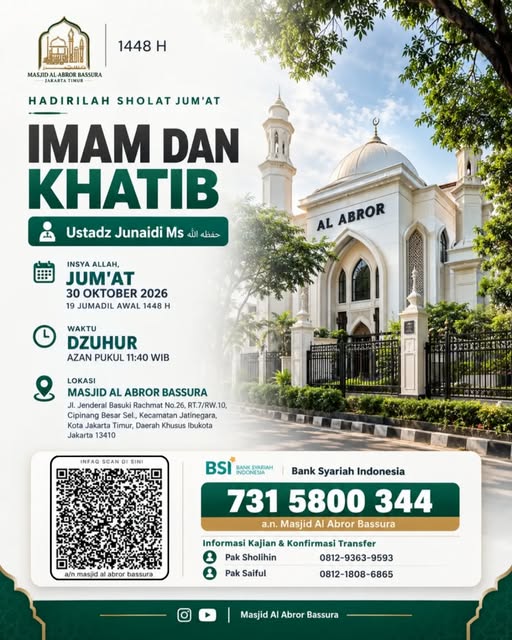 Poster asli dari @masjidalabrorbassura